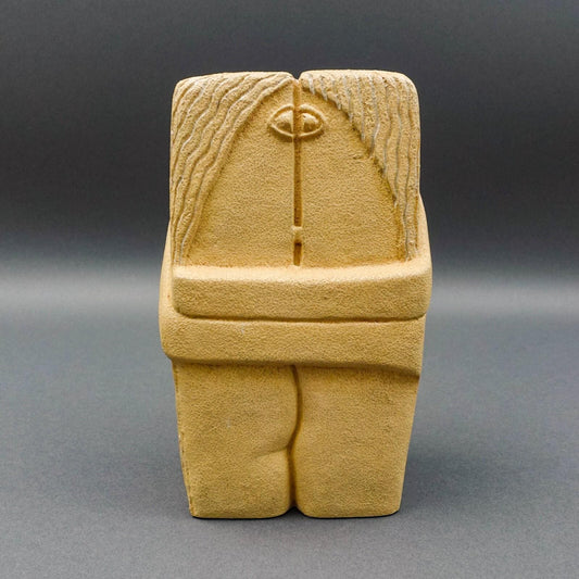 Constantin Brancusi Vintage ARS PMA The Kiss Limestone Sculpture 8 3/4"