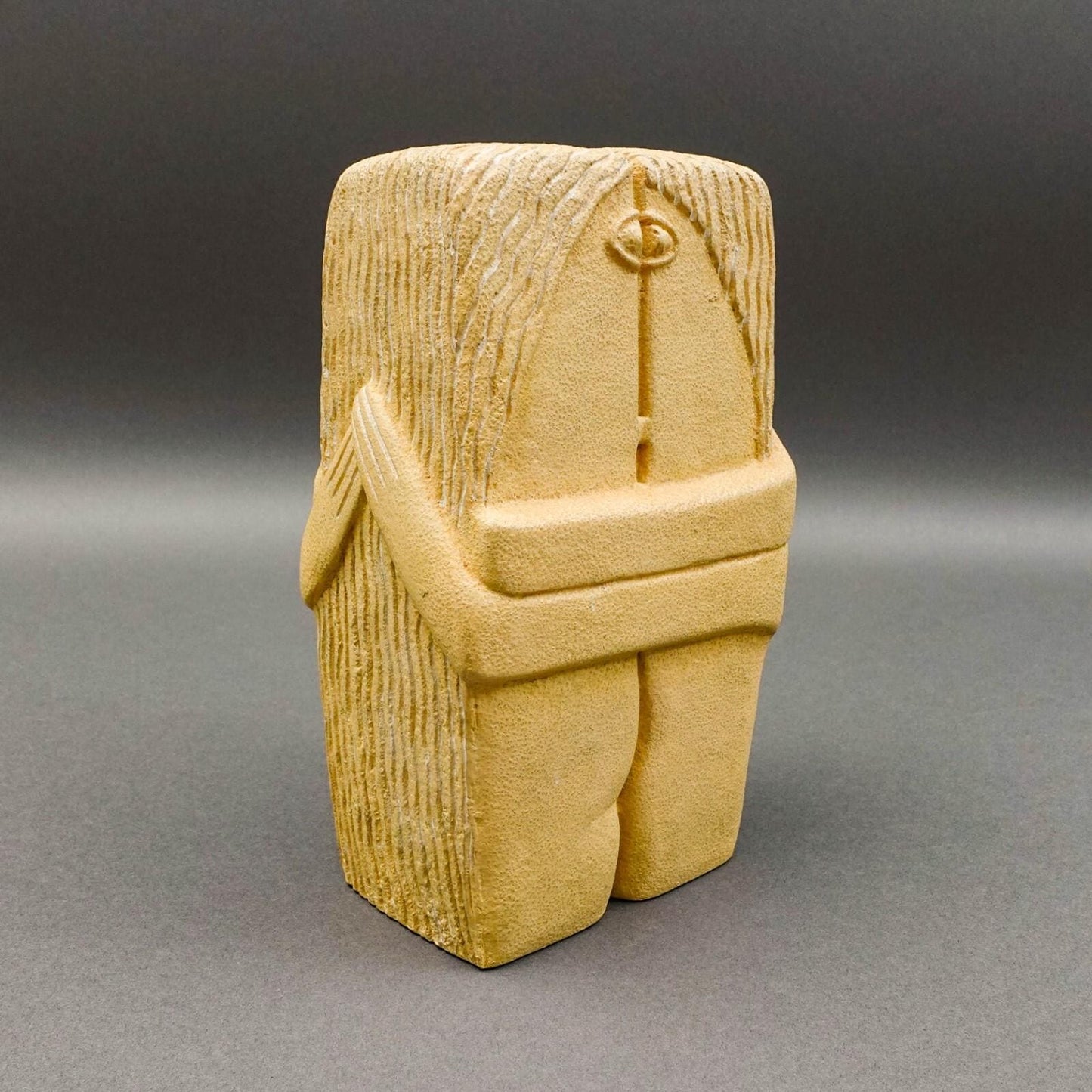 Constantin Brancusi Vintage ARS PMA The Kiss Limestone Sculpture 8 3/4"