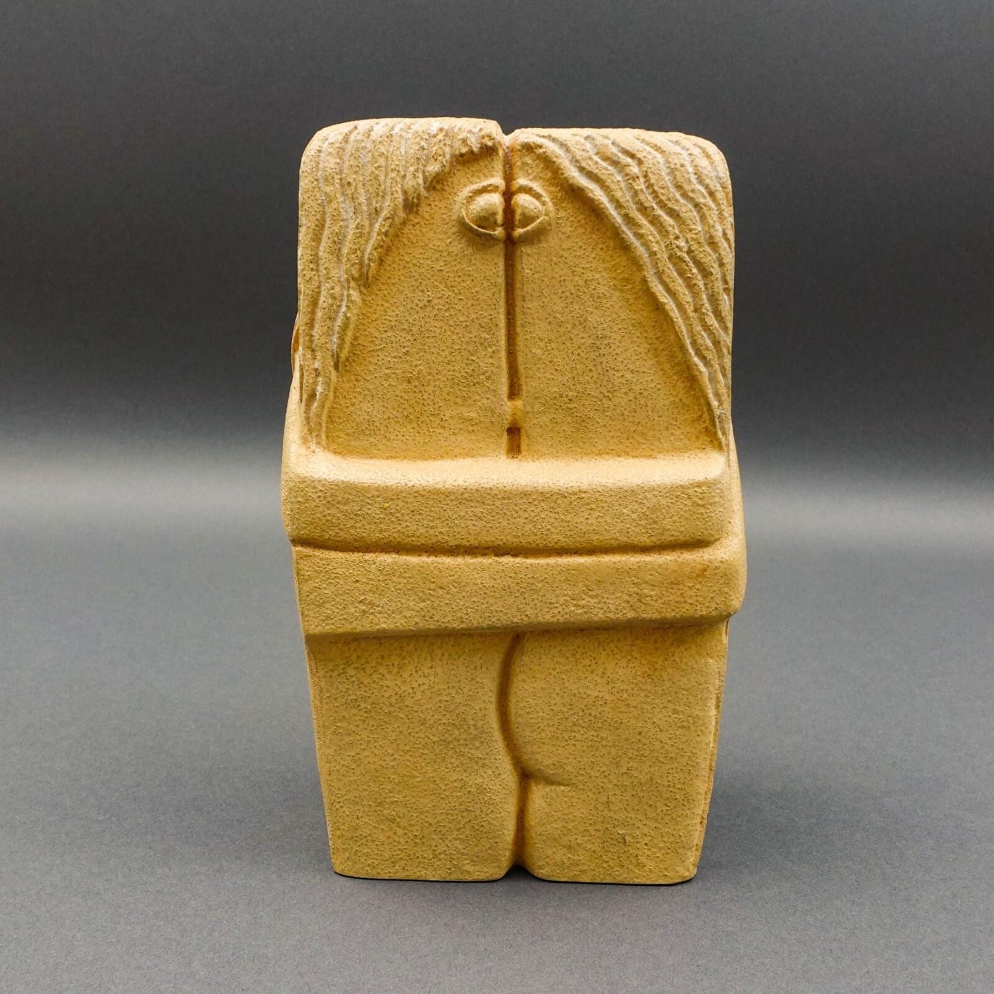Constantin Brancusi Vintage ARS PMA The Kiss Limestone Sculpture 8 3/4"
