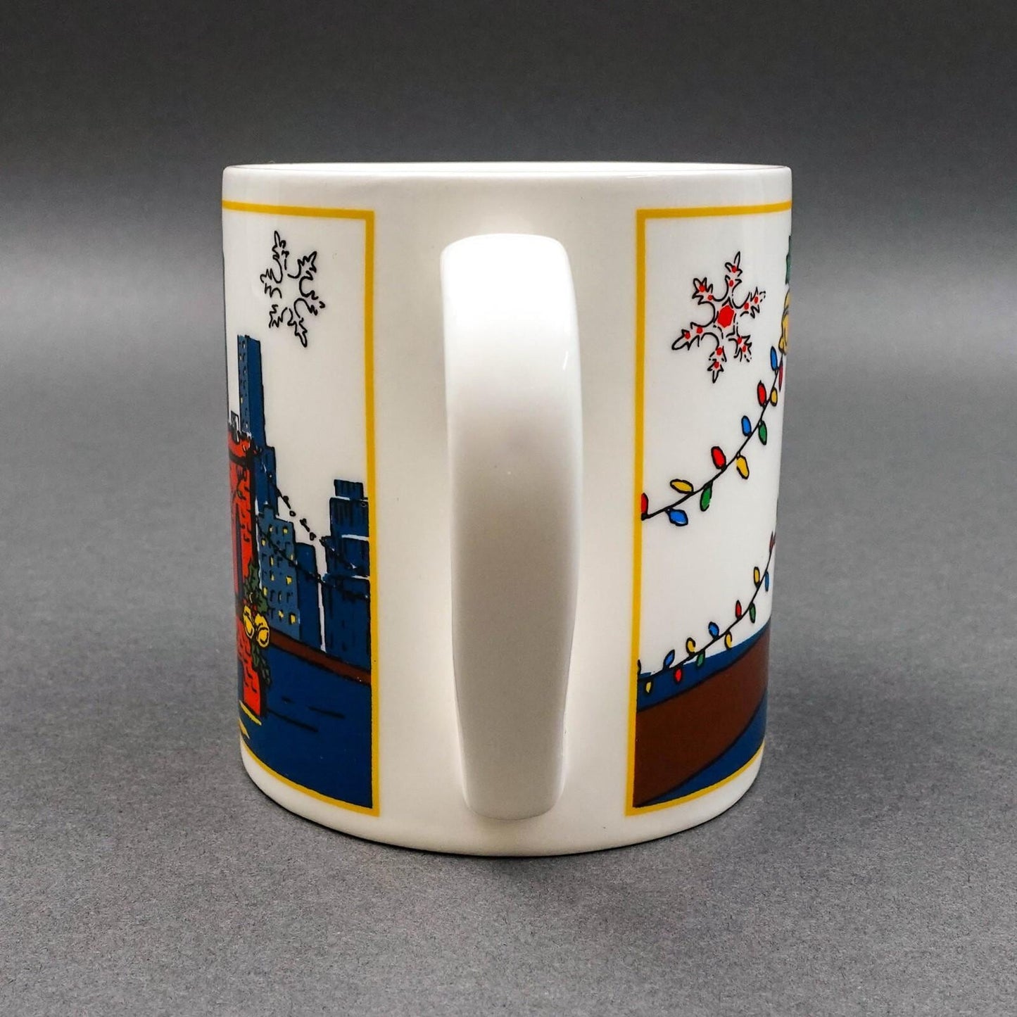 Coach NY Holiday Brooklyn Bridge Scene 12 oz Ceramic Mug Cup With Box