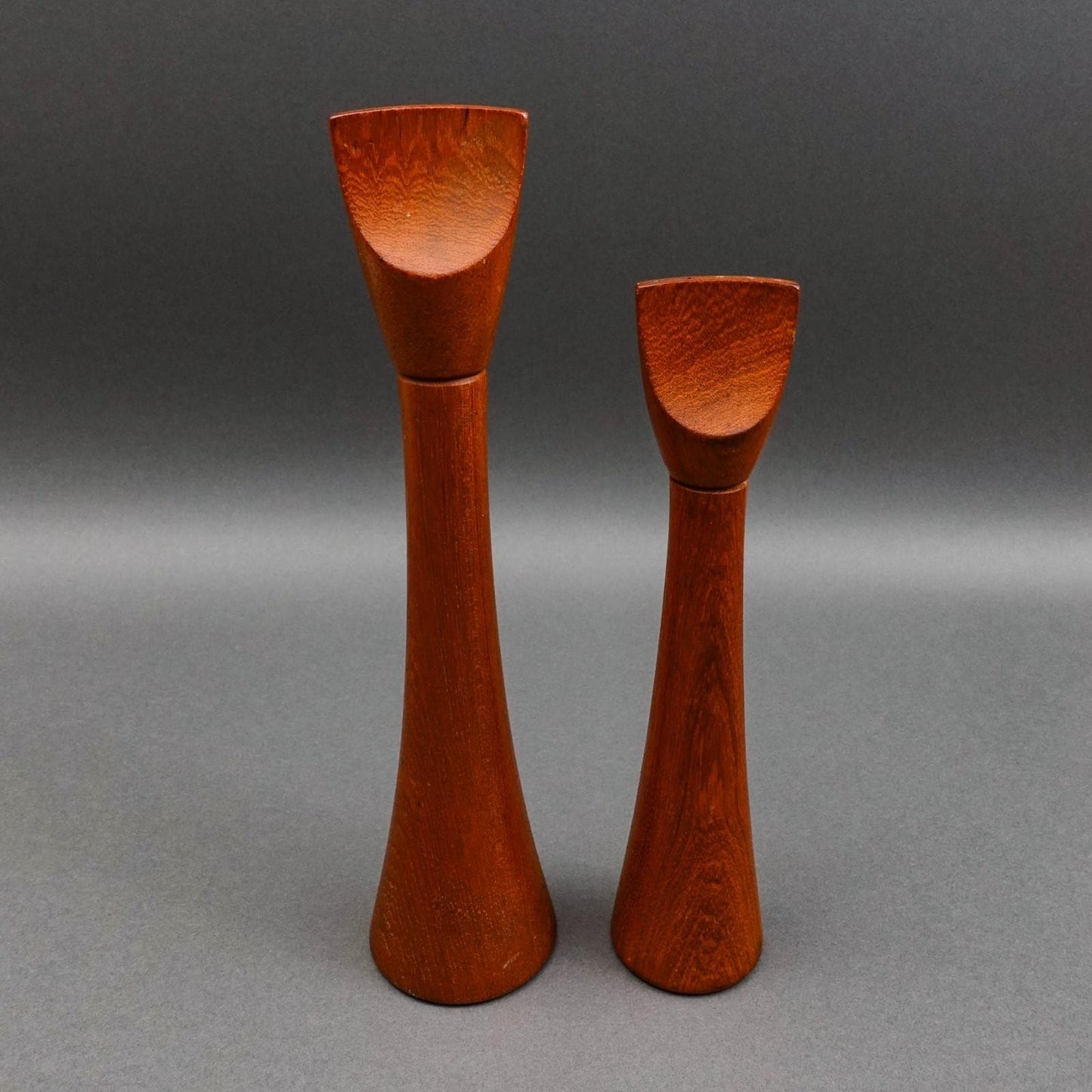 Dansk Jens Quistaard Denmark Vintage Teak Wood Salt & Pepper Mill Set Rare