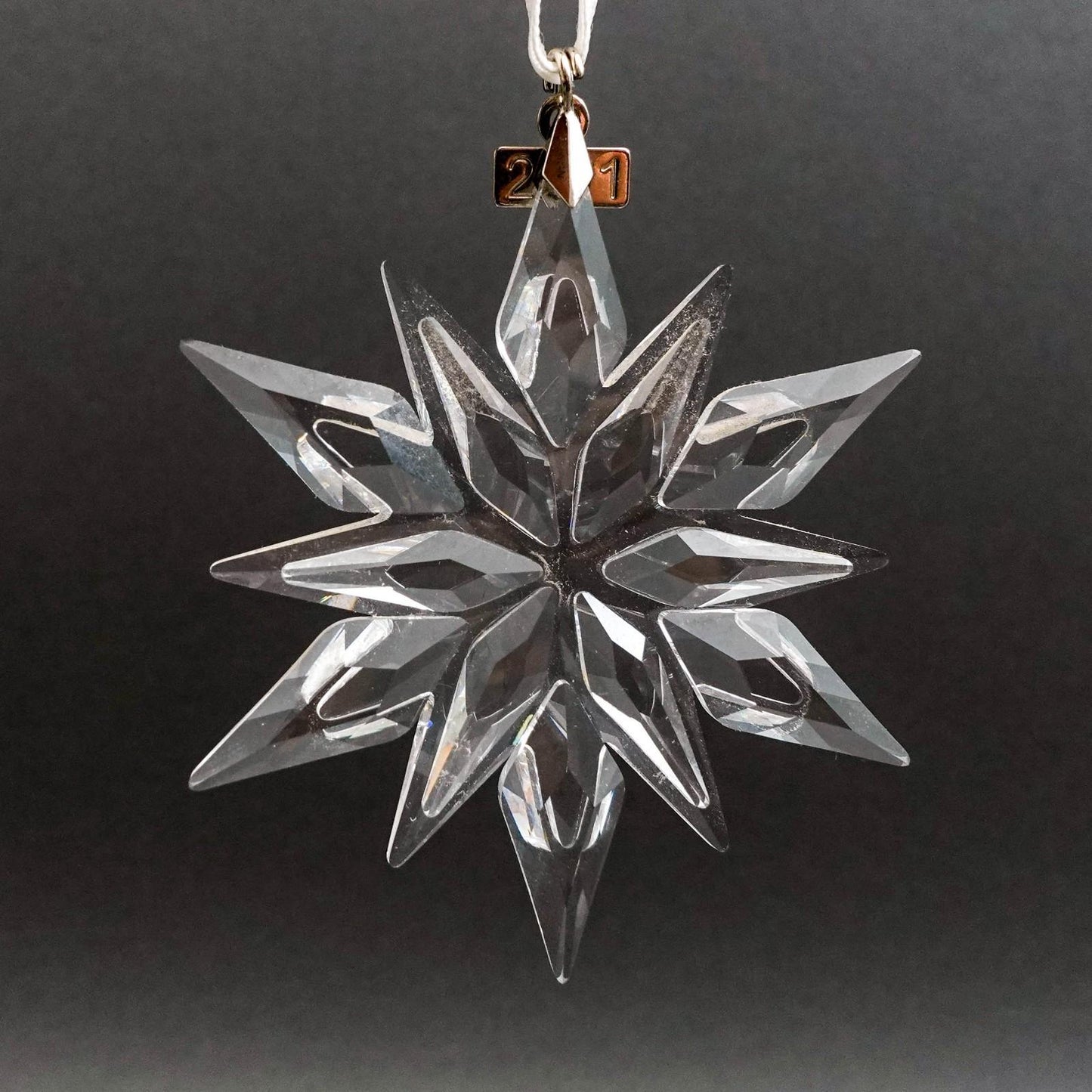Swarovski Crystal 2011 Annual Edition Christmas Snowflake Ornament With Box