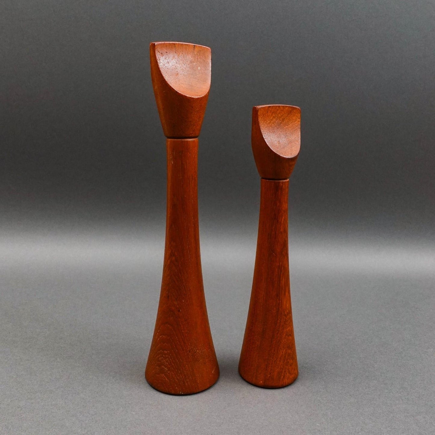 Dansk Jens Quistaard Denmark Vintage Teak Wood Salt & Pepper Mill Set Rare
