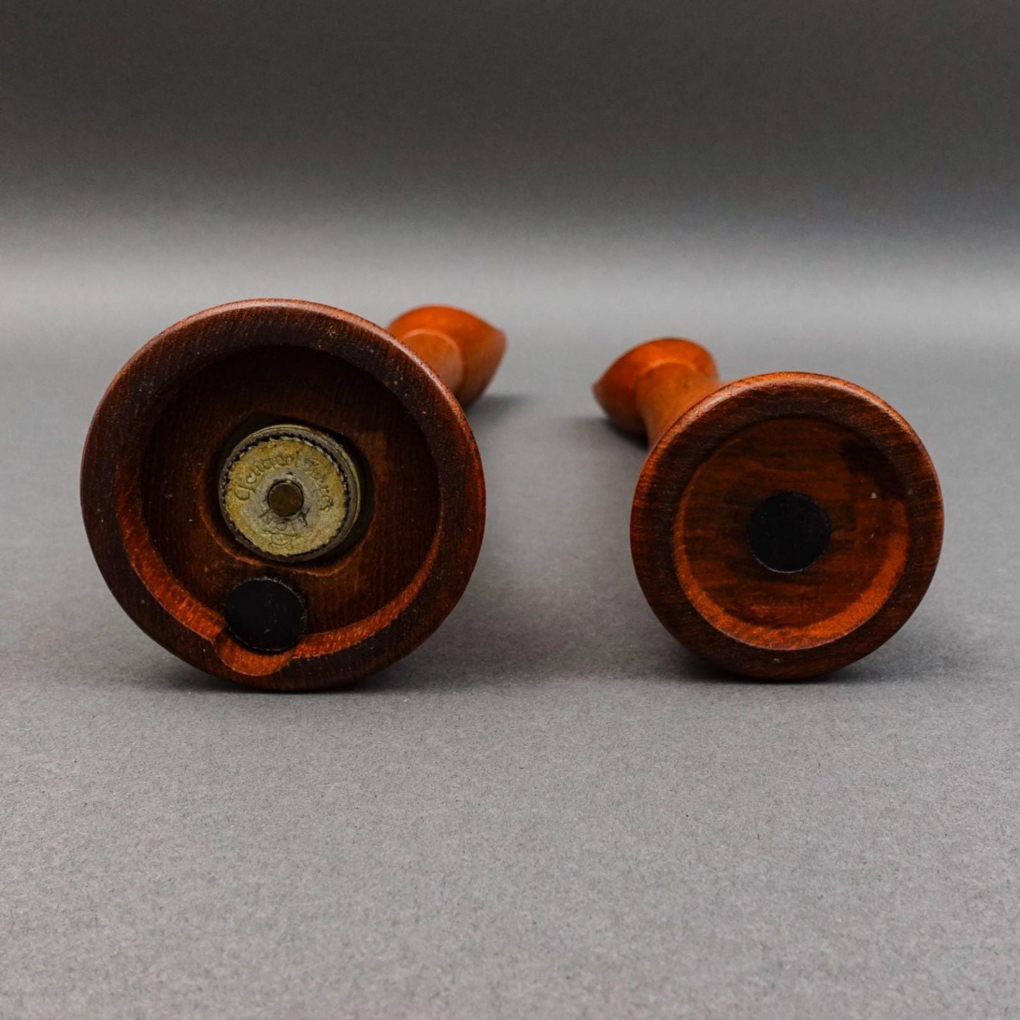 Dansk Jens Quistaard Denmark Vintage Teak Wood Salt & Pepper Mill Set Rare
