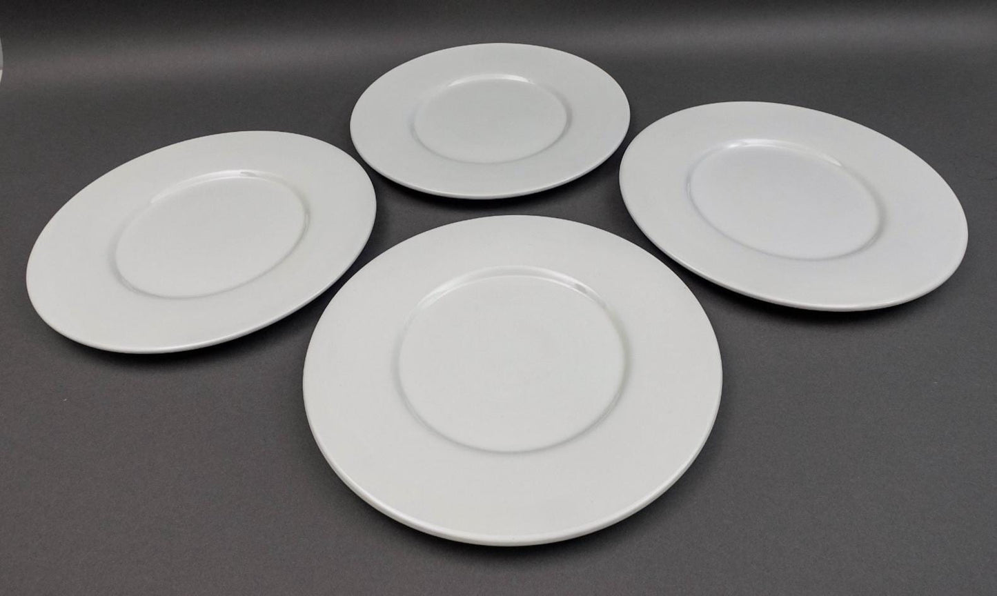 Este Italy Neiman Marcus White  12 3/4" Charger Service Plate Set Of 4