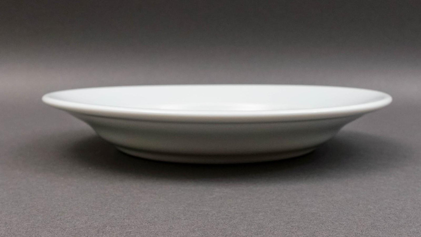 Apilco France White Porcelain 9" Shallow Soup Pasta Salad Bowl Set Of 4