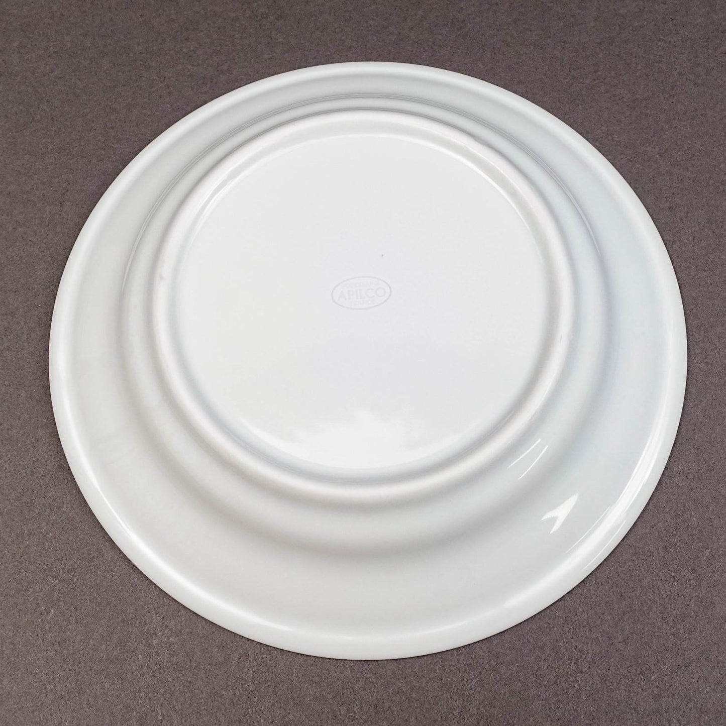 Apilco France White Porcelain 9" Shallow Soup Pasta Salad Bowl Set Of 4