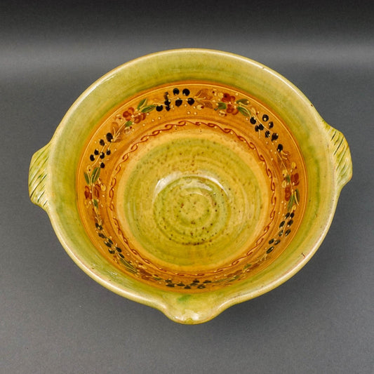 Terre E Provence France Large Hand Painted Pottery Mixing Serving Bowl