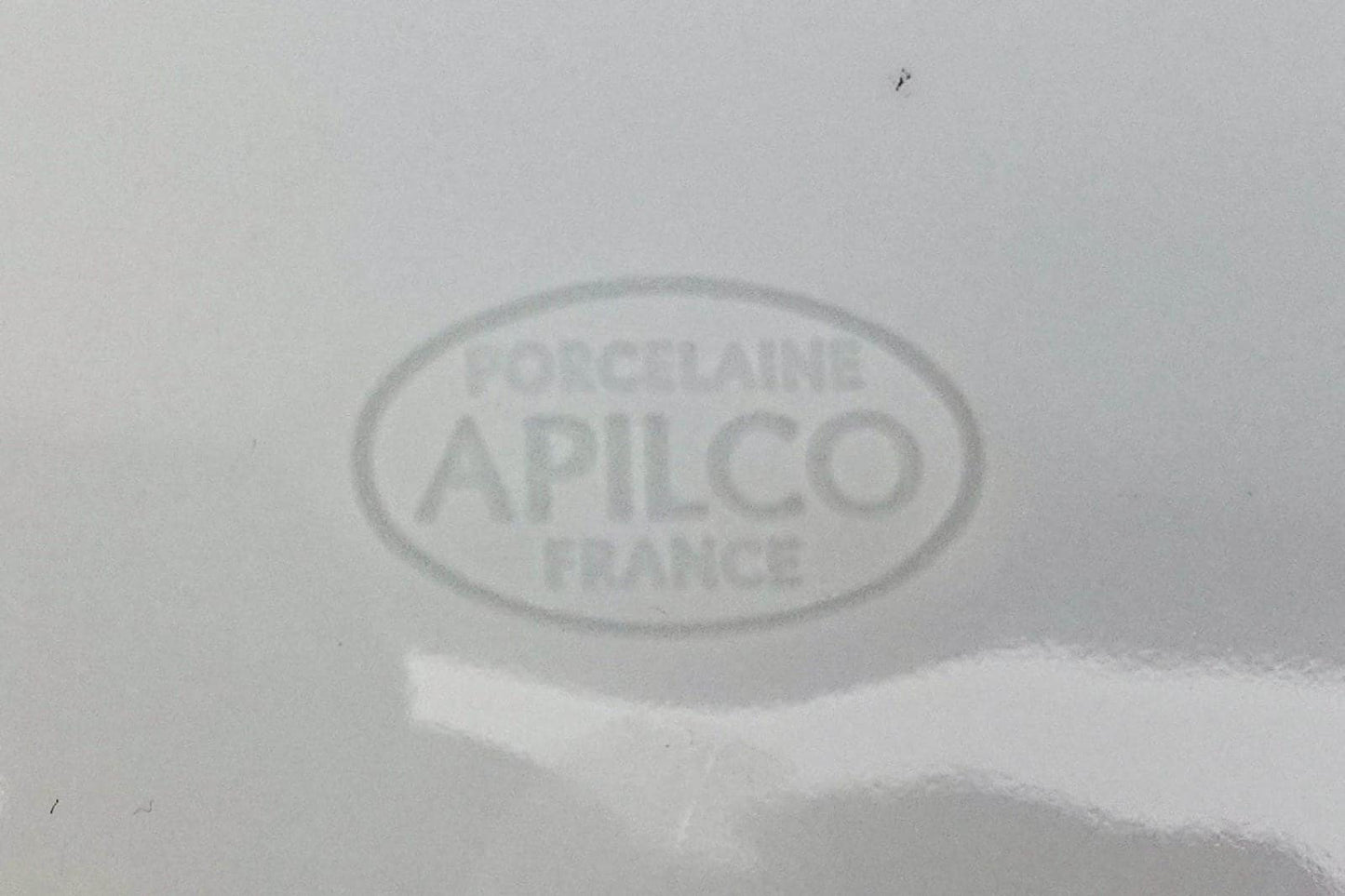Apilco France White Porcelain 9" Shallow Soup Pasta Salad Bowl Set Of 4