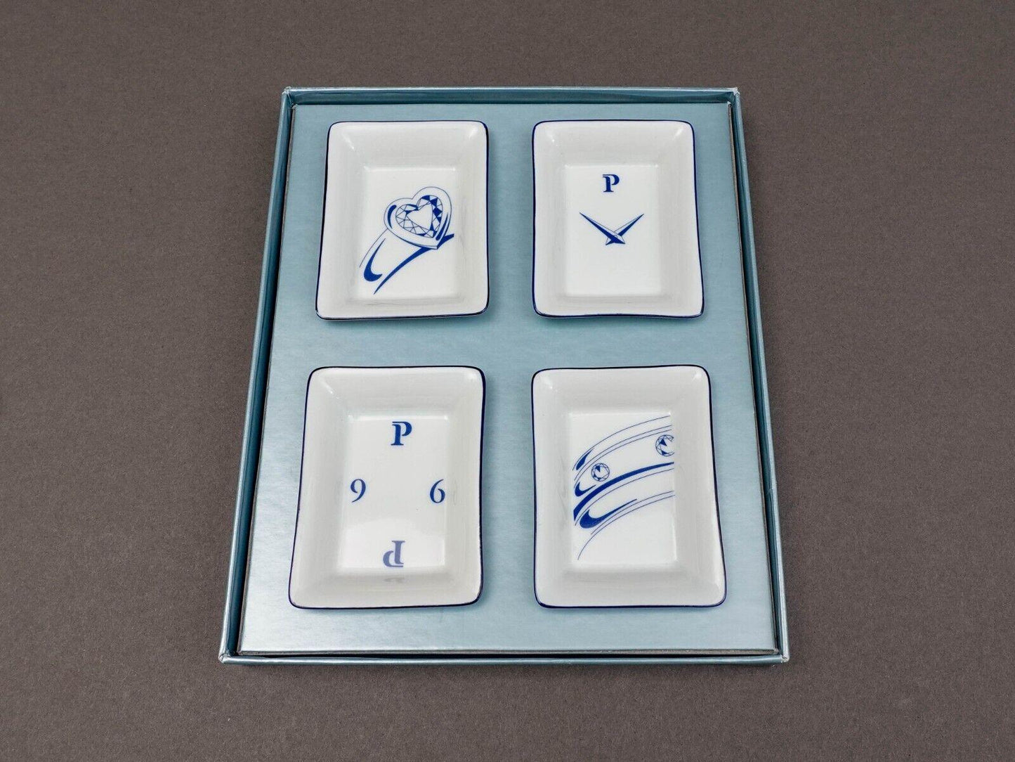 Piaget Artoria Limoges France Porcelain Trinket Dish Tray Gift Set Of 4