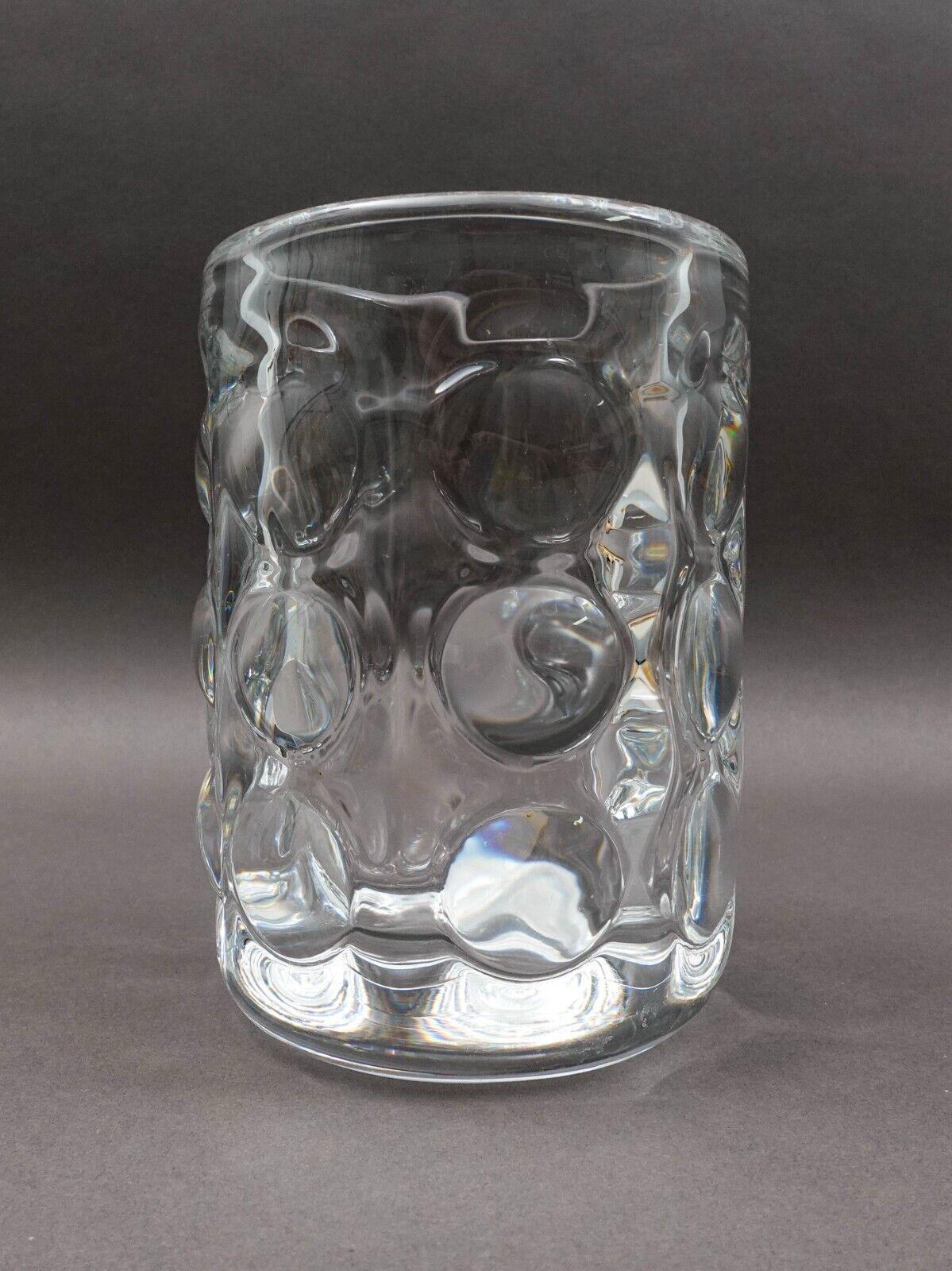 Orrefors Scandinavian Sven Palmqvist Vintage Bubble Polka Dot Art Glass Vase