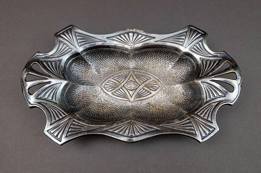 Fabr Wolska Pod Warszawa Poland Antique Silver Plate Serving Bowl Dish Tray