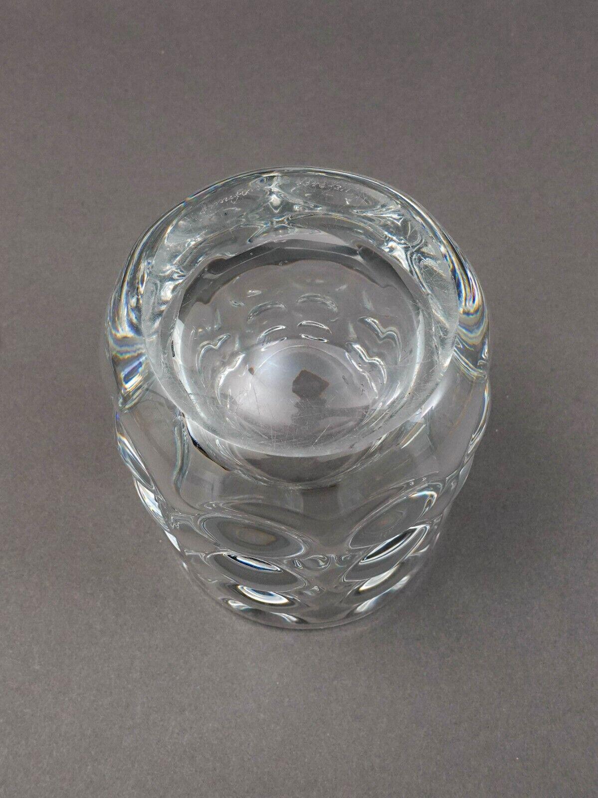Orrefors Scandinavian Sven Palmqvist Vintage Bubble Polka Dot Art Glass Vase