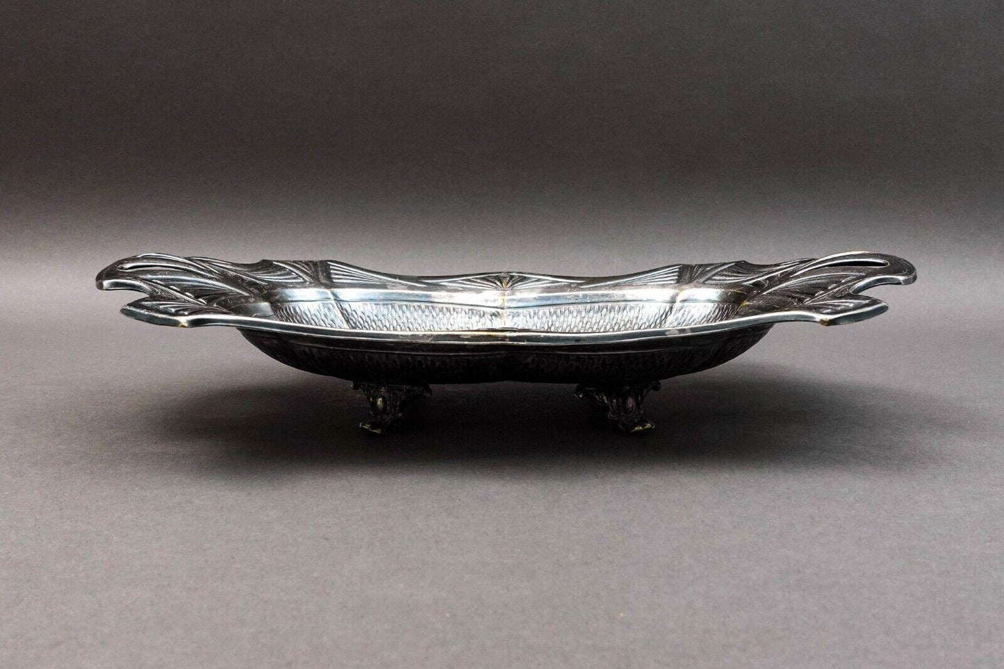 Fabr Wolska Pod Warszawa Poland Antique Silver Plate Serving Bowl Dish Tray