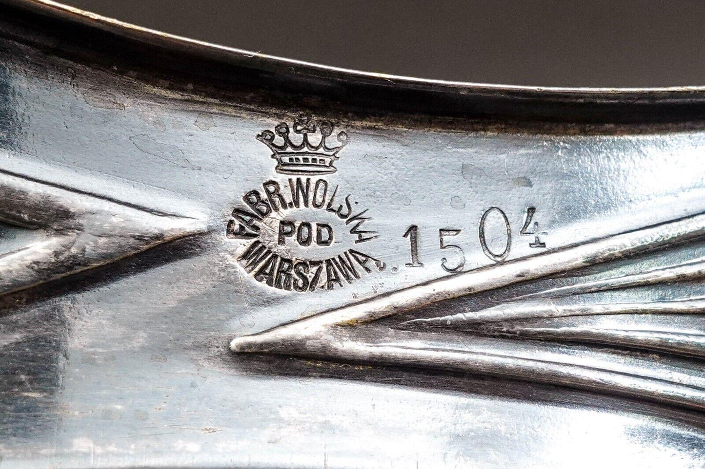 Fabr Wolska Pod Warszawa Poland Antique Silver Plate Serving Bowl Dish Tray