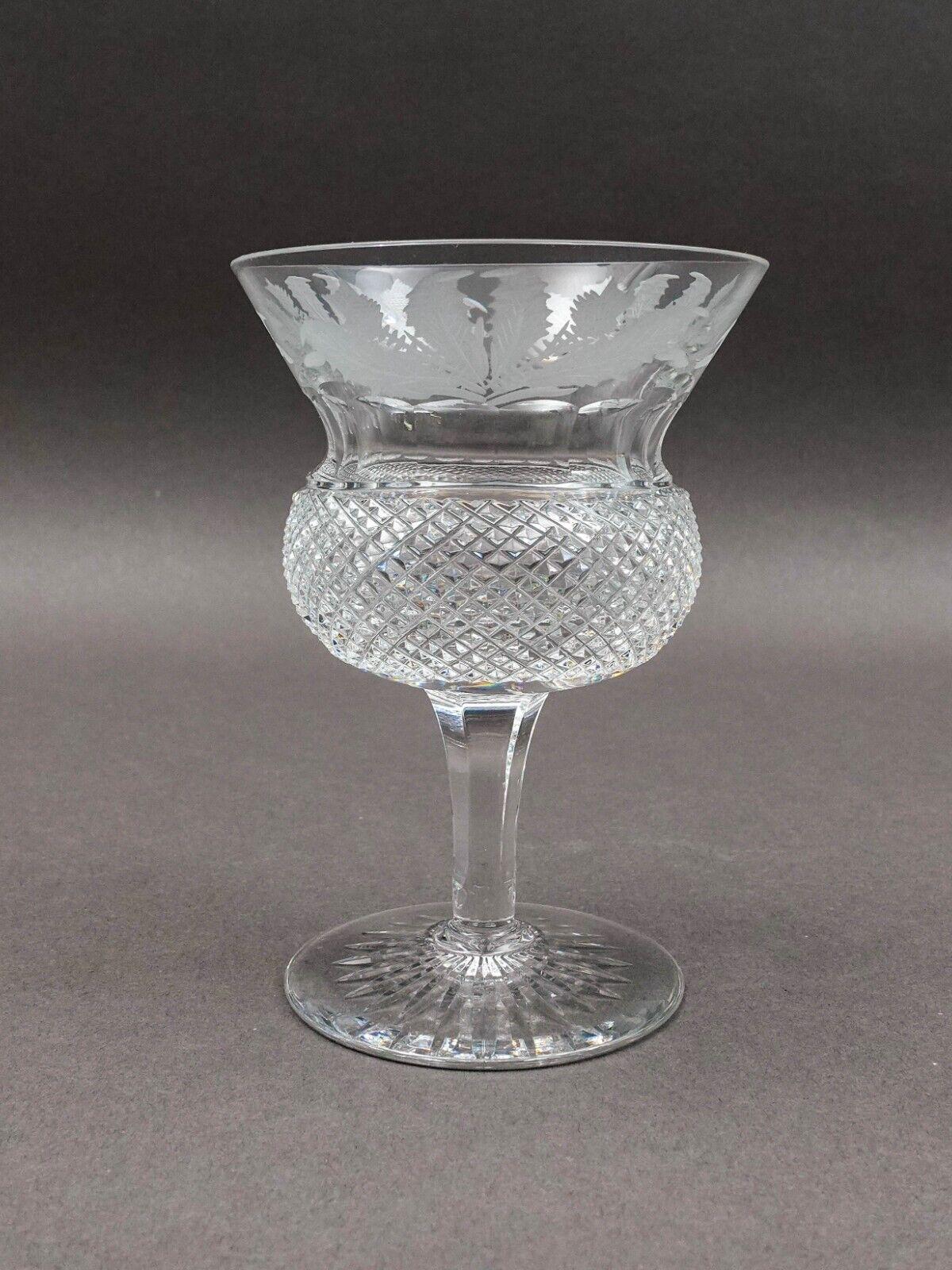 Edinburgh Crystal Scotland Thistle 4 7/8" Champagne Sherbet Glasses Set Of 4