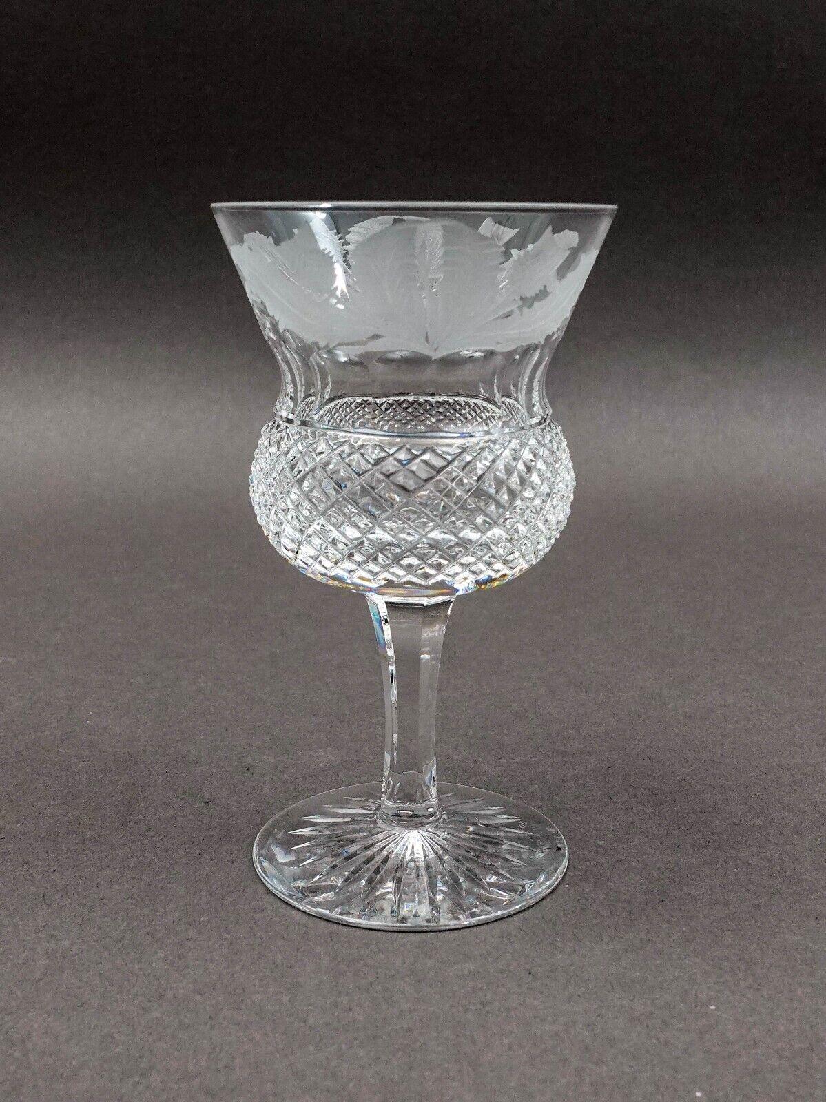 Edinburgh Crystal Scotland Thistle 4 1/4" Sherry Glasses Set Of 5
