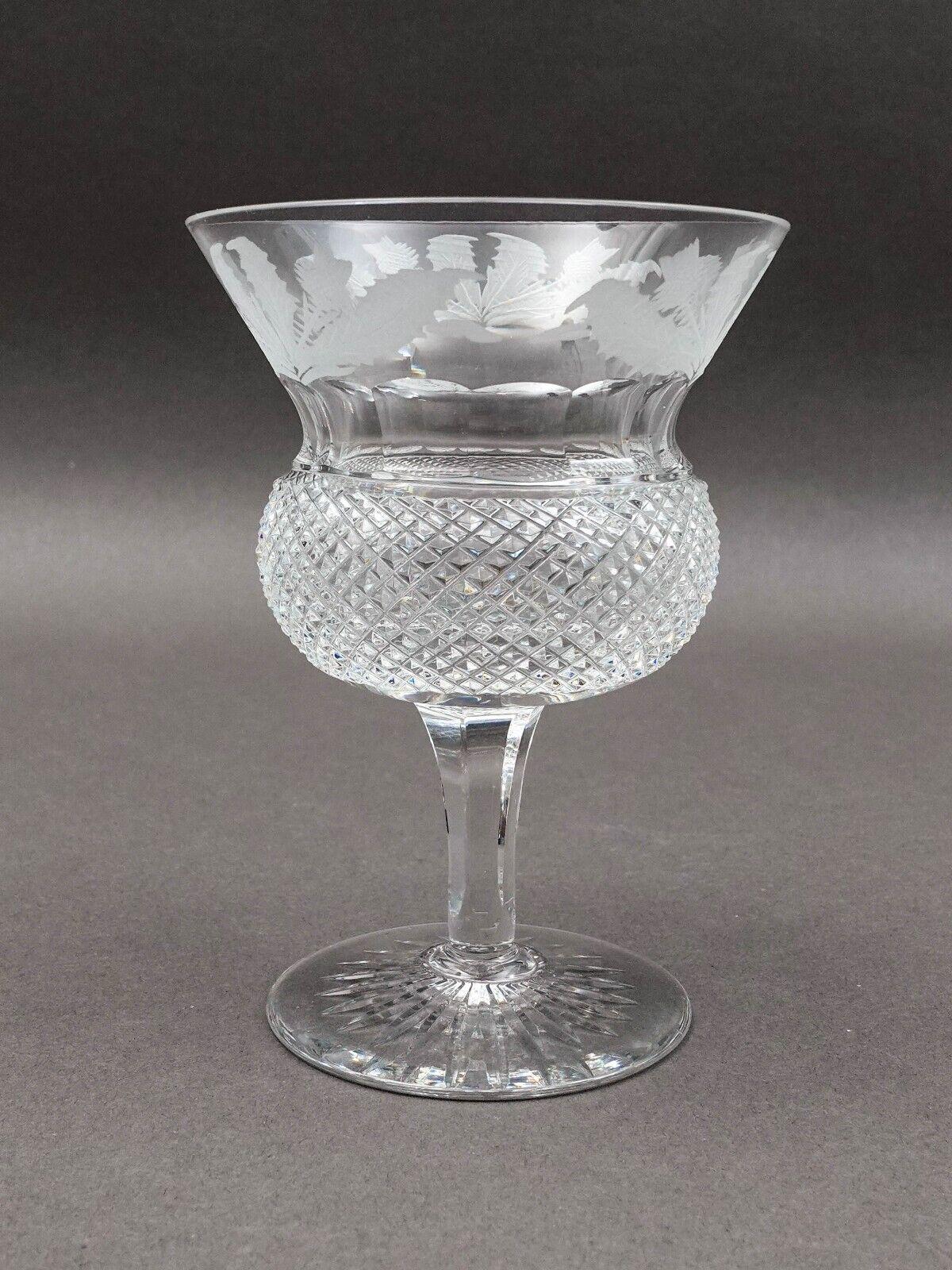 Edinburgh Crystal Scotland Thistle 4 7/8" Champagne Sherbet Glasses Set Of 4