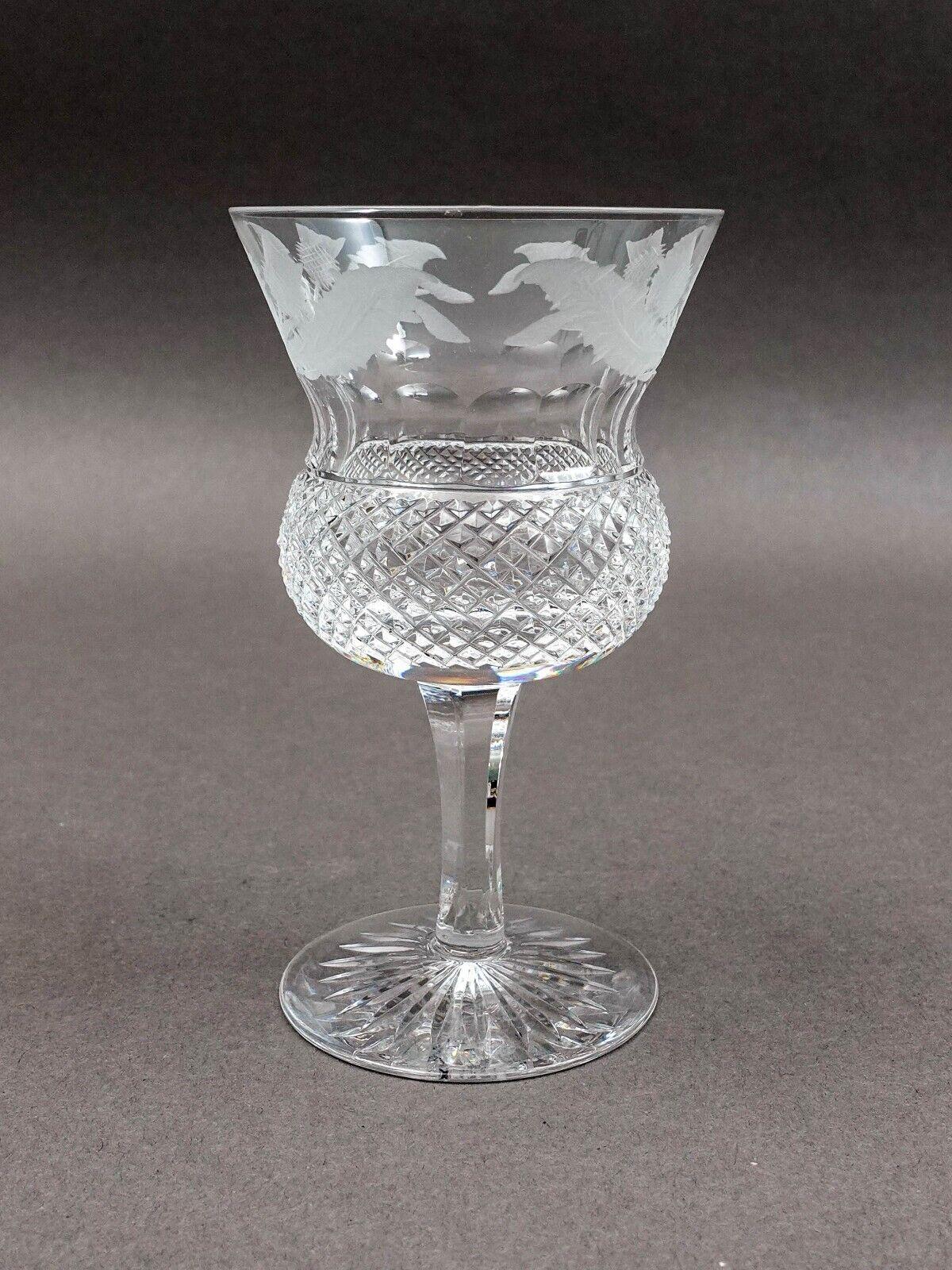 Edinburgh Crystal Scotland Thistle 4 1/4" Sherry Glasses Set Of 5