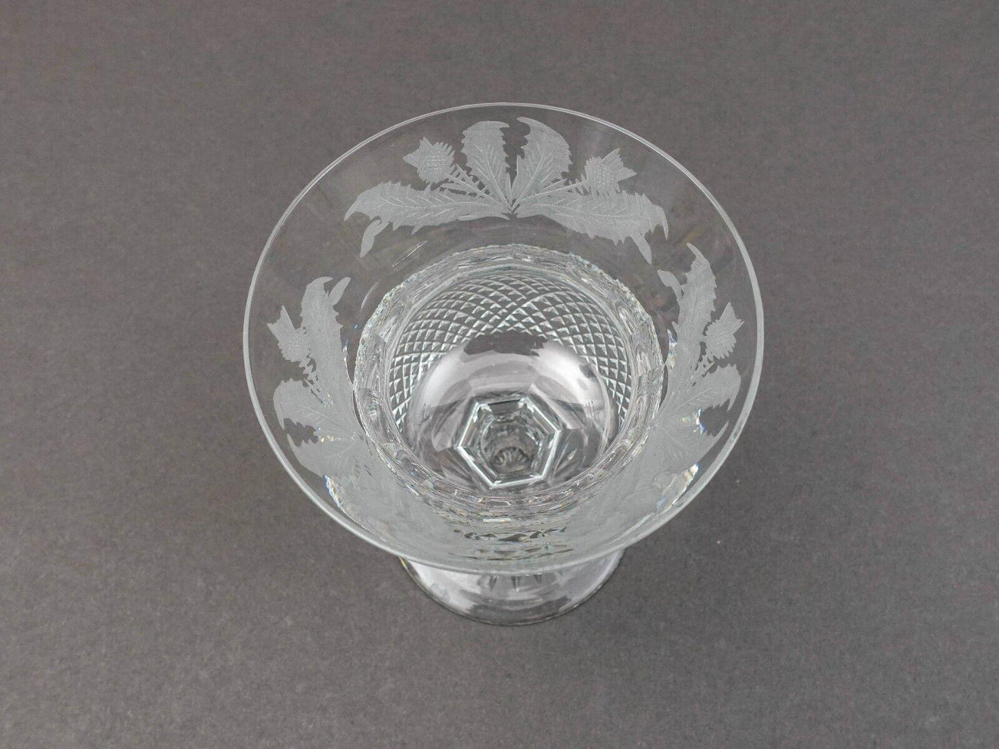 Edinburgh Crystal Scotland Thistle 4 7/8" Champagne Sherbet Glasses Set Of 4