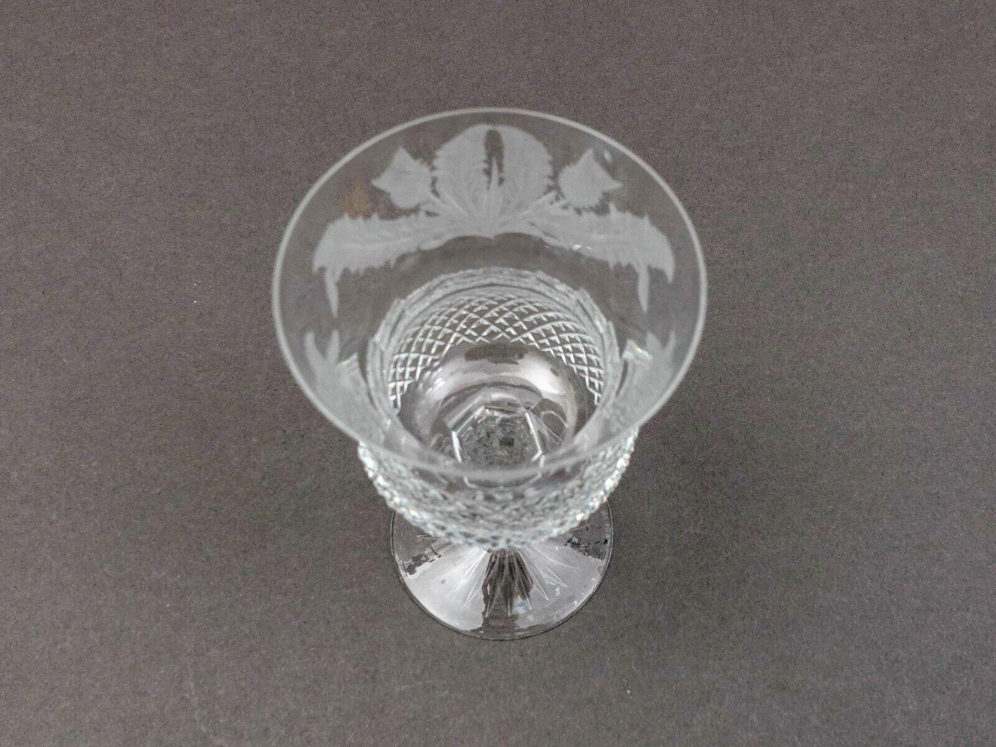 Edinburgh Crystal Scotland Thistle 4 1/4" Sherry Glasses Set Of 5