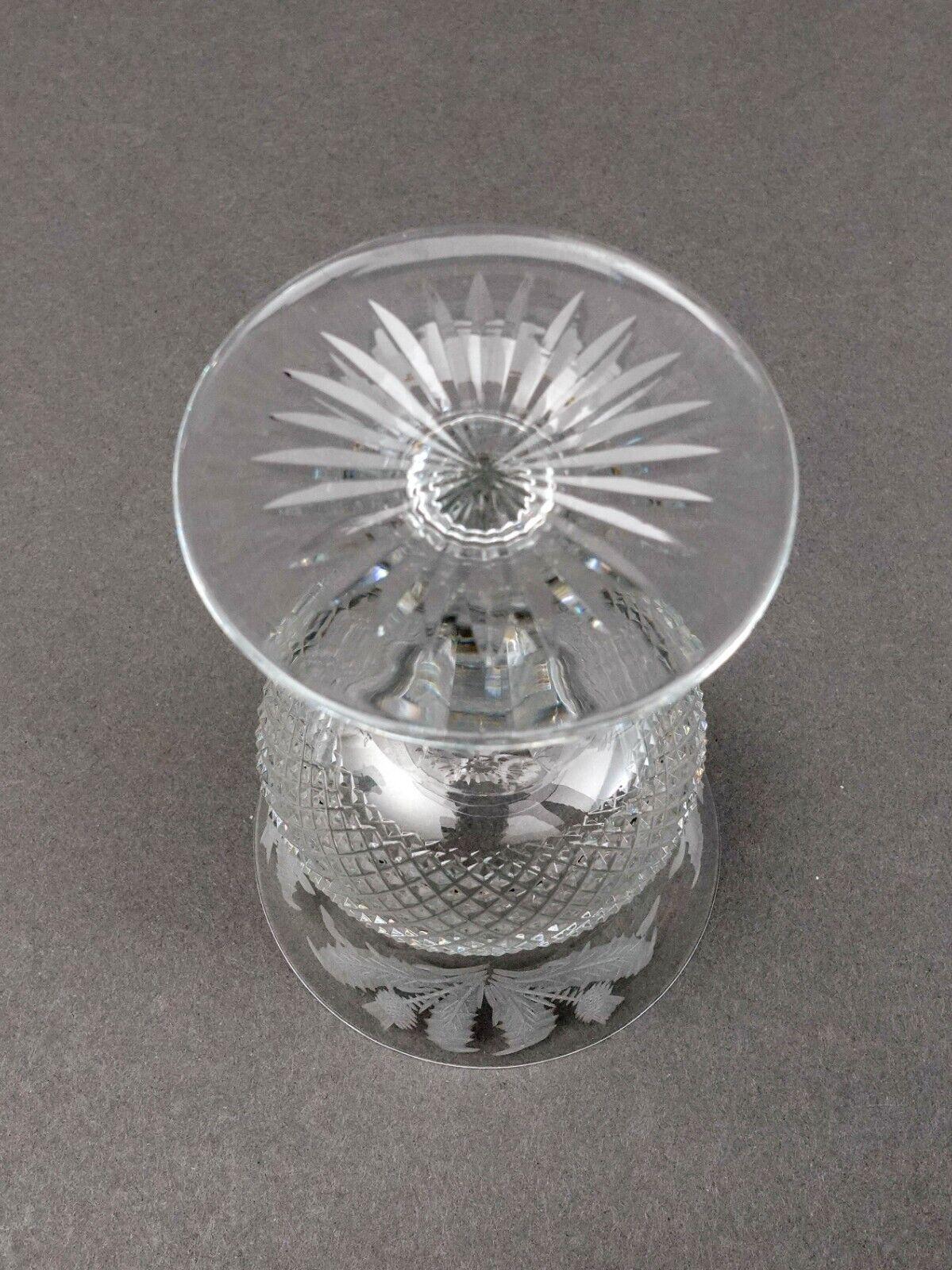 Edinburgh Crystal Scotland Thistle 4 7/8" Champagne Sherbet Glasses Set Of 4