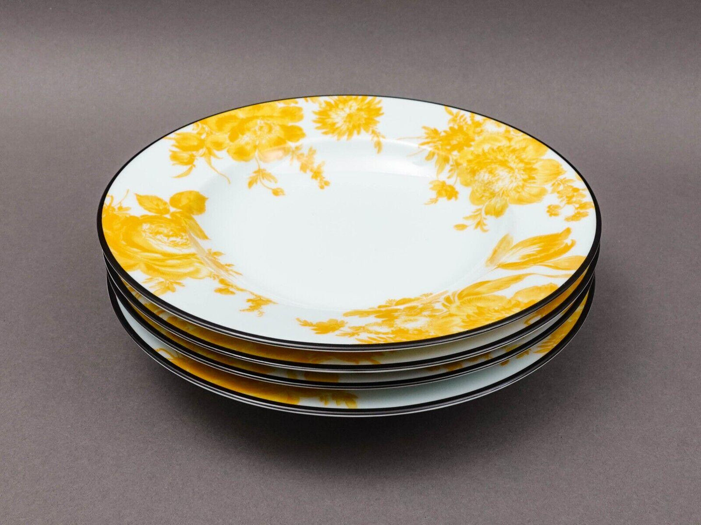 Bill Goldsmith Site Corot Limoges France Potpourri 8" Rimmed Soup Bowl Set Of 4