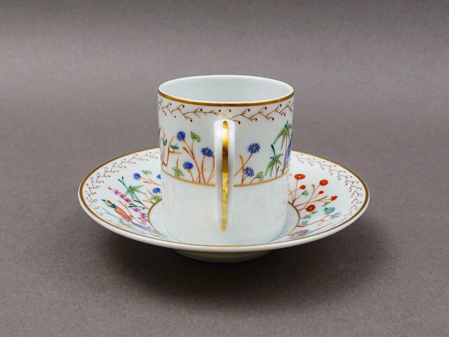 Tiffany & Co Limoges France Audubon Porcelain Espresso Demitasse Cup  Saucer