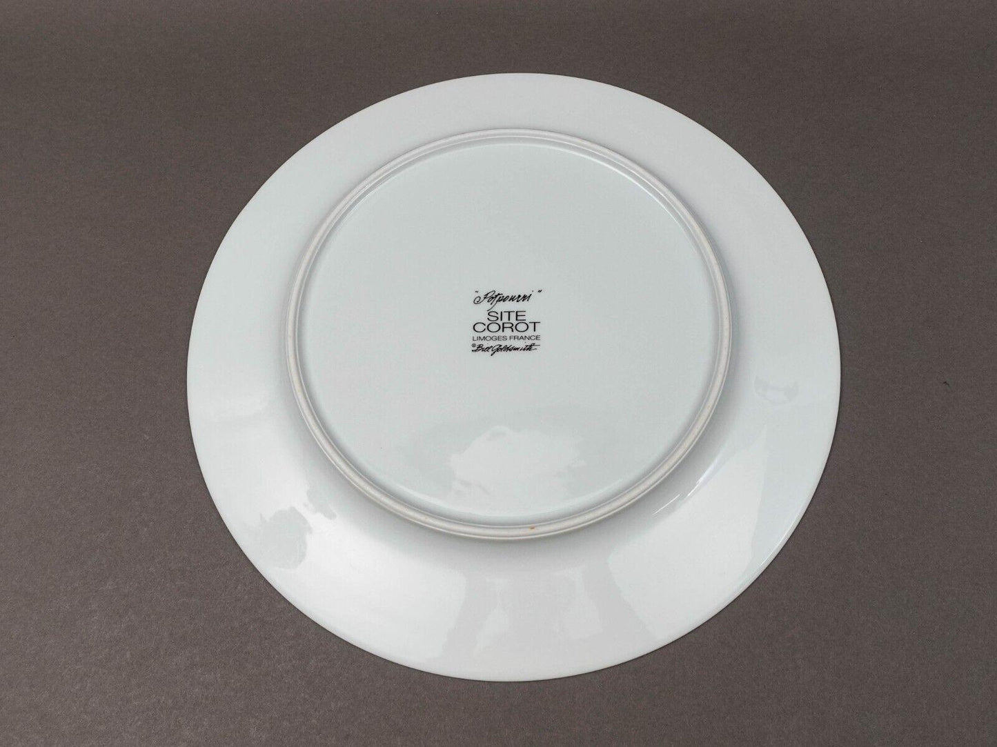Bill Goldsmith Site Corot Limoges France Potpourri 12" Charger Plate Set Of 6
