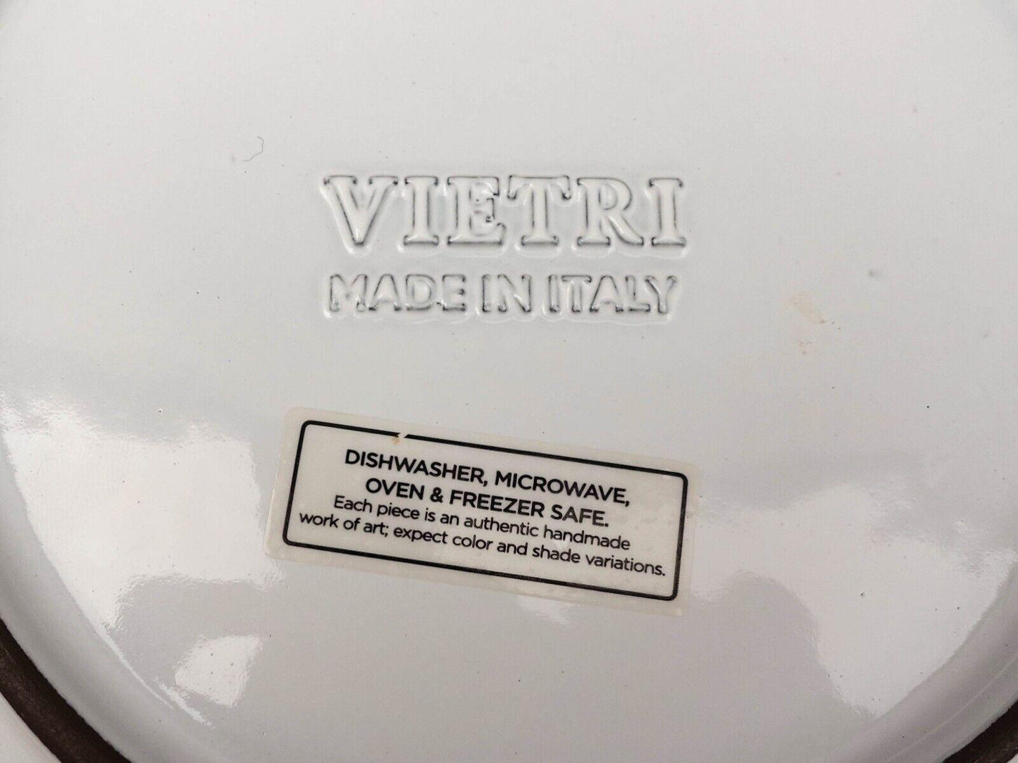 Vietri Italy Incanto Ruffle White Gray 8 1/4" Salad Plate Set Of 3