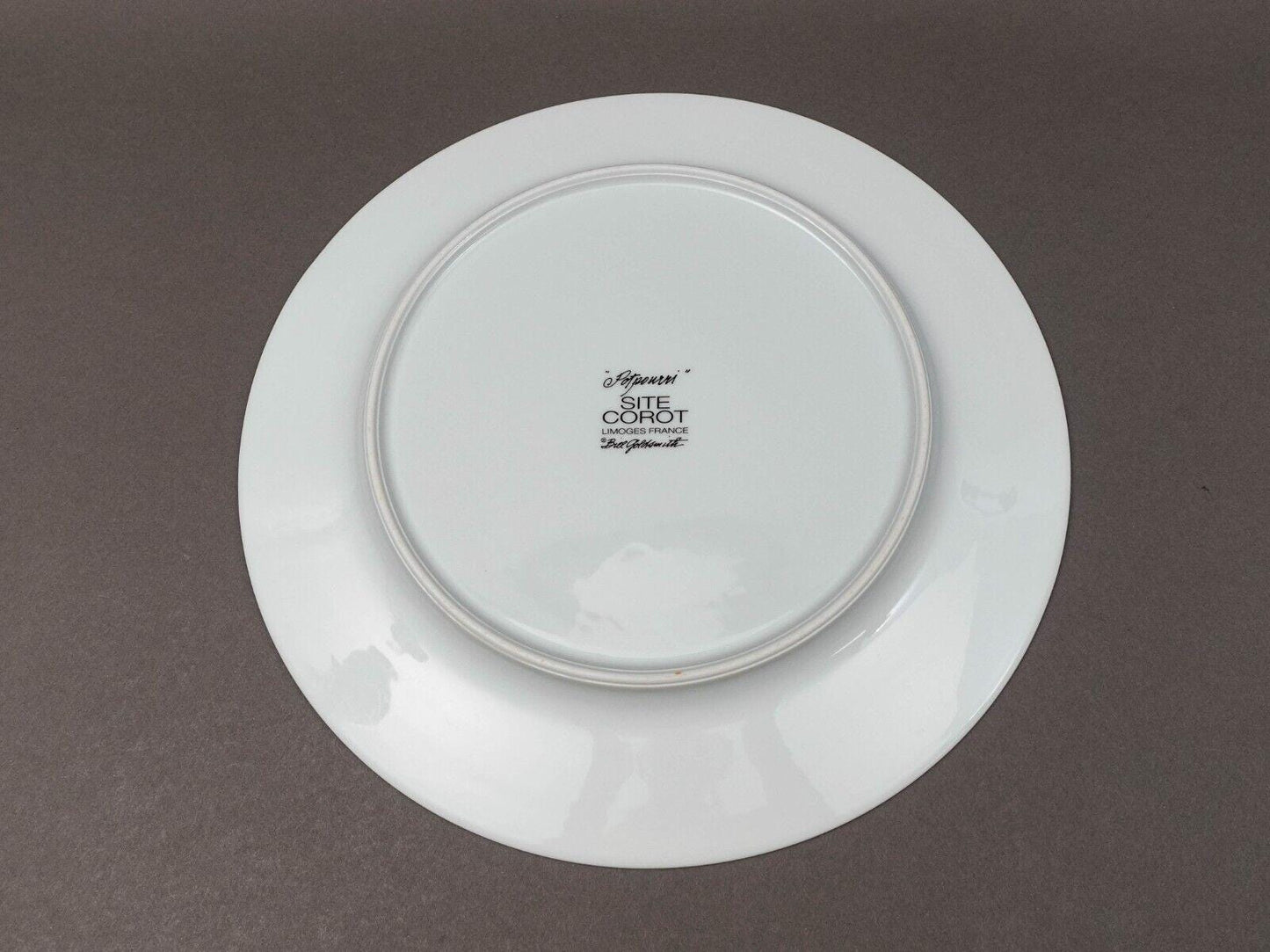 Bill Goldsmith Site Corot Limoges France Potpourri 12" Charger Plate Set Of 4