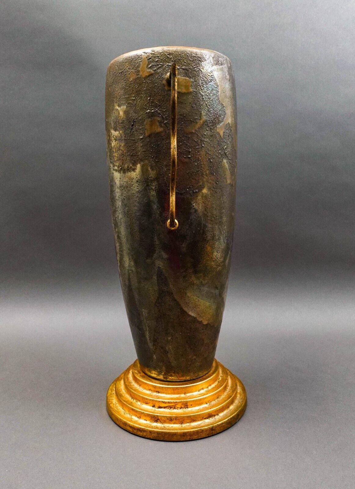 Tony Evans 1998 California Studio Raku Ceramic Art Pottery Monumental Vase 18"