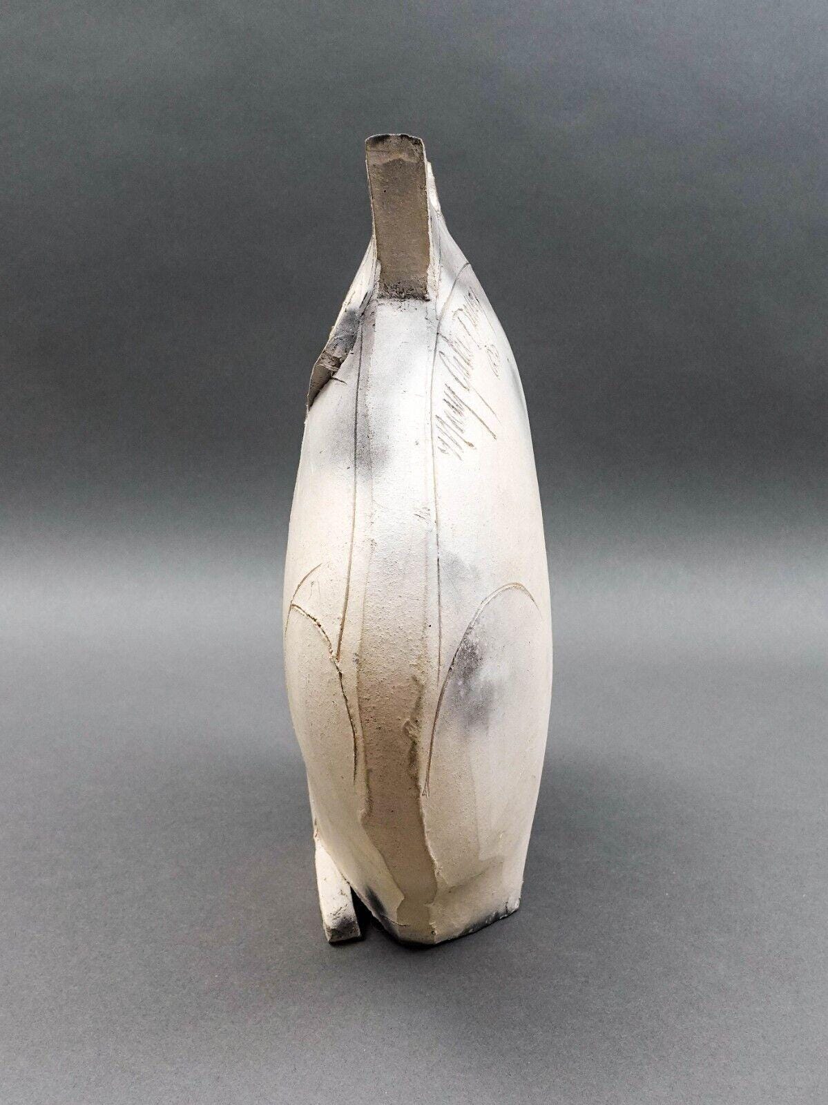 Mary Dewey Gates Signed Sitting Cat Original Studio Art Pottery Sculpture
