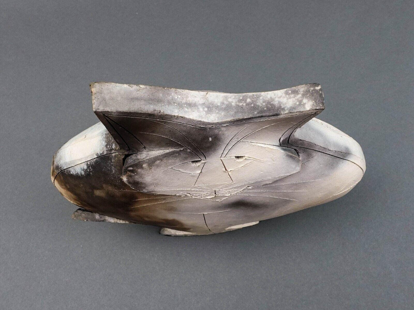 Mary Dewey Gates Signed Sitting Cat Original Studio Art Pottery Sculpture