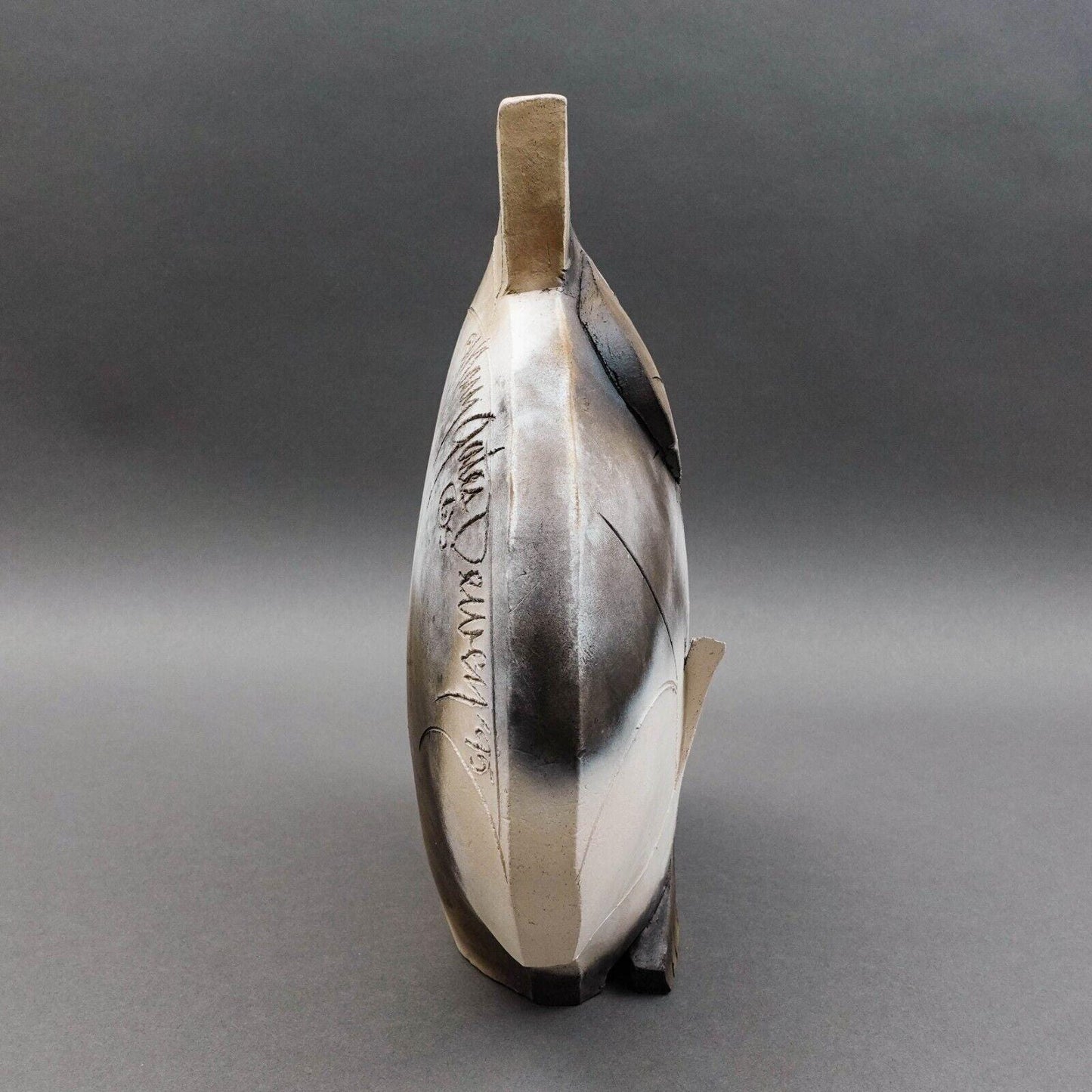 Mary Dewey Gates 1995 Signed Sitting Cat Original Studio Art Pottery Sculpture