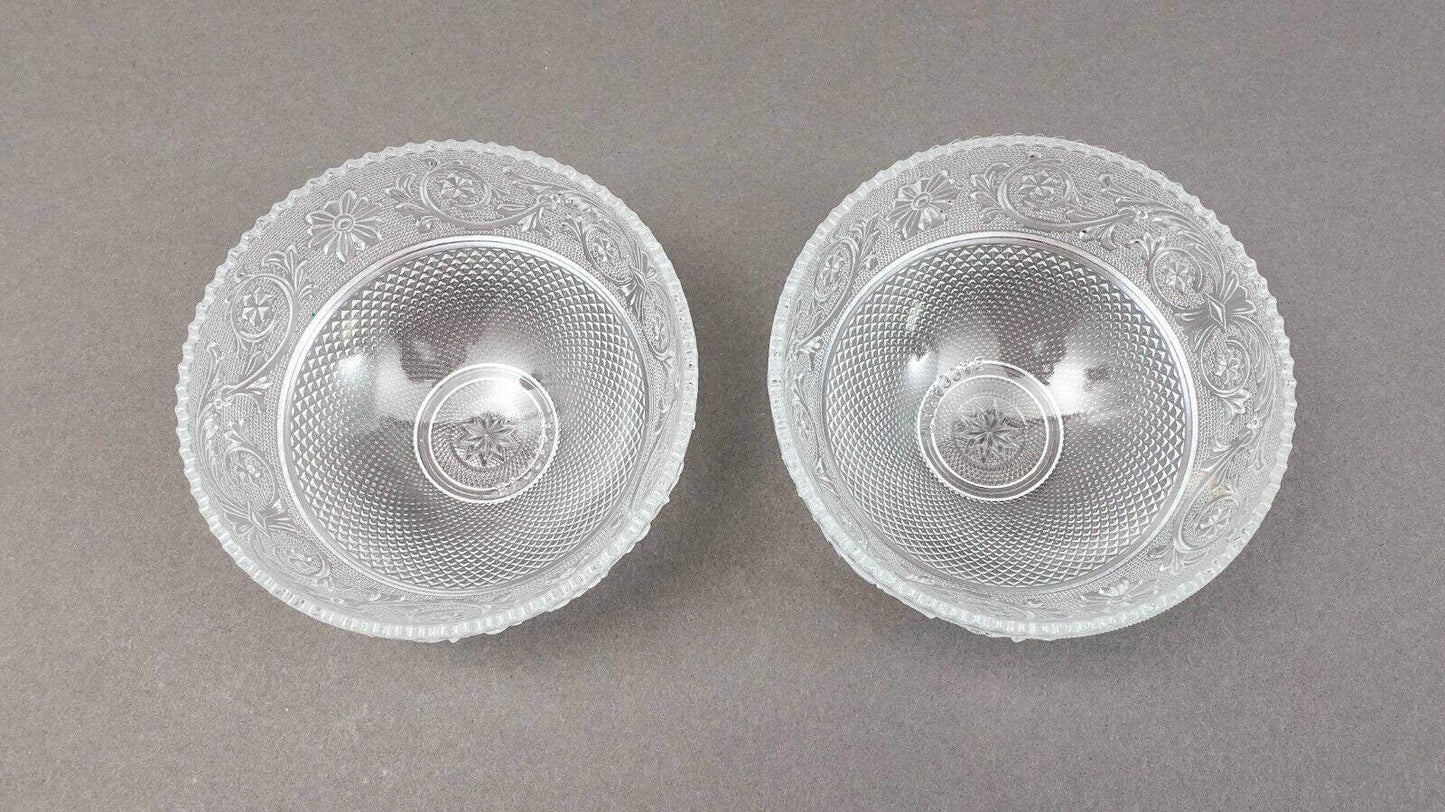 Baccarat Crystal France Arabesque Candy Dish Bowl With Box Set Of 2