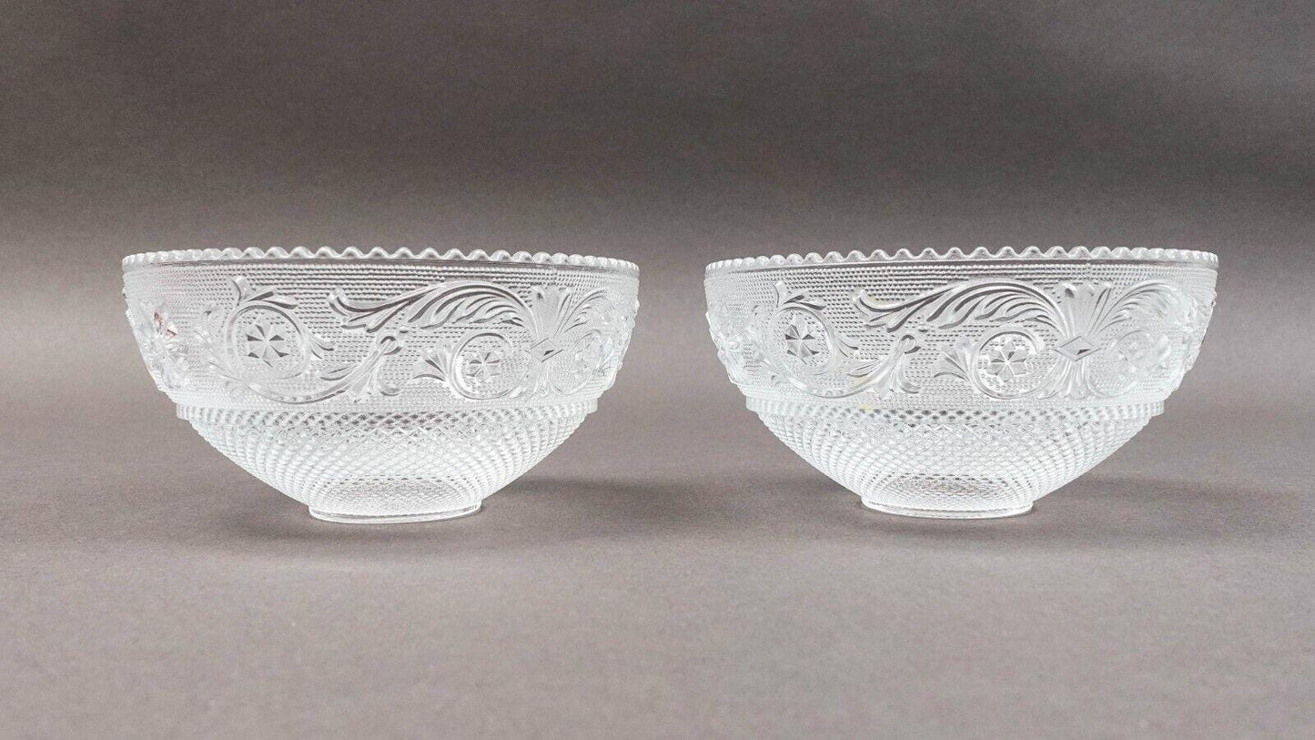 Baccarat Crystal France Arabesque Candy Dish Bowl With Box Set Of 2