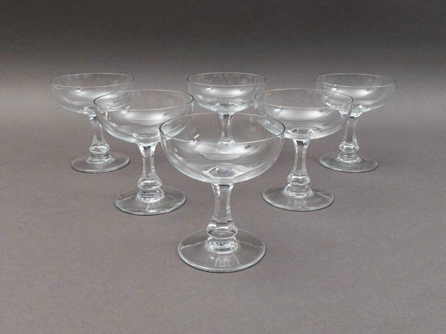 Baccarat Crystal France Signed Gascogne Champagne Sherbet Glasses Set Of 6