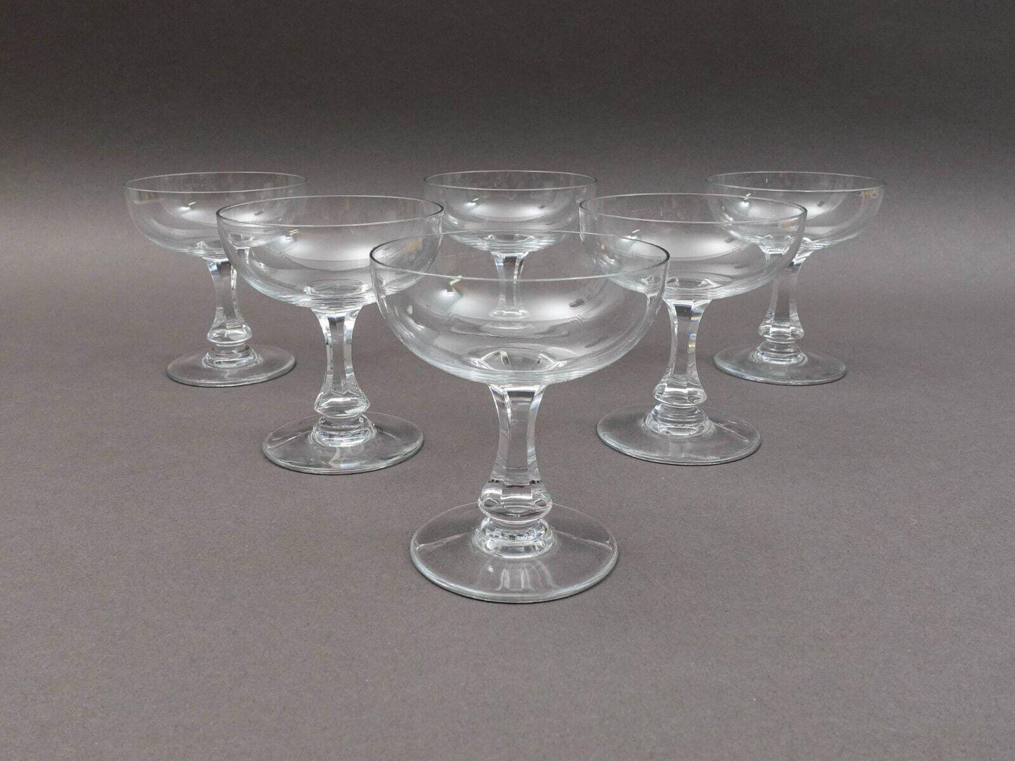 Baccarat Crystal France Signed Gascogne Champagne Sherbet Glasses Set Of 6