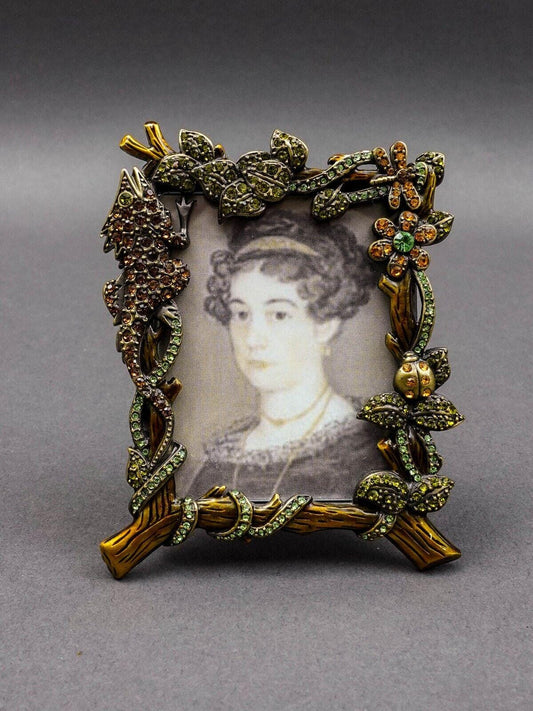 Two's Company Nature Reptile Dragonfly Lady Bug Flower Jewel Picture Photo Frame