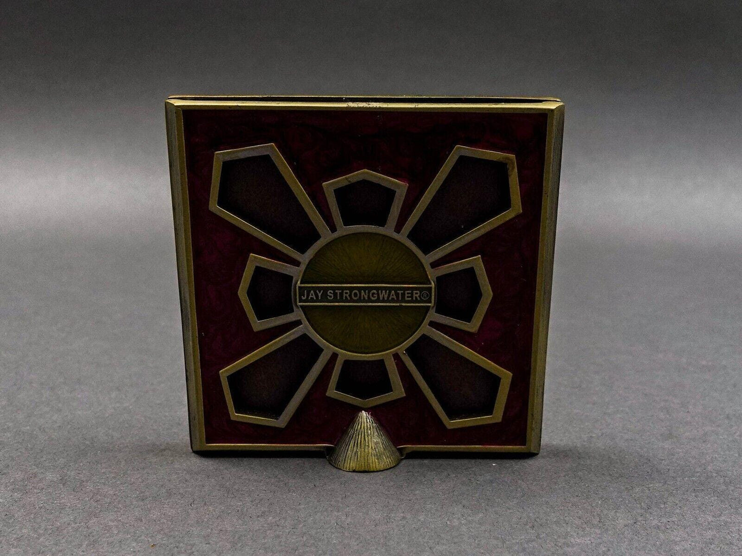 Jay Strongwater Swarovski Crystals Enamel Square Frame Photo Holder 2x2