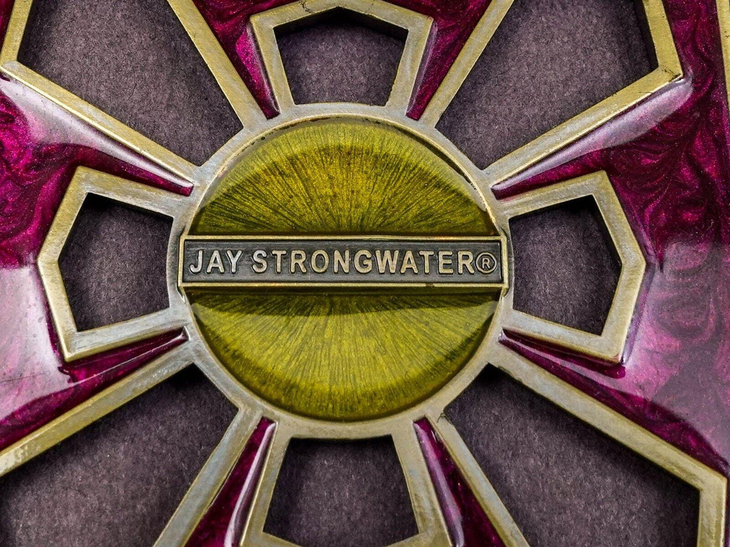 Jay Strongwater Swarovski Crystals Enamel Square Frame Photo Holder 2x2