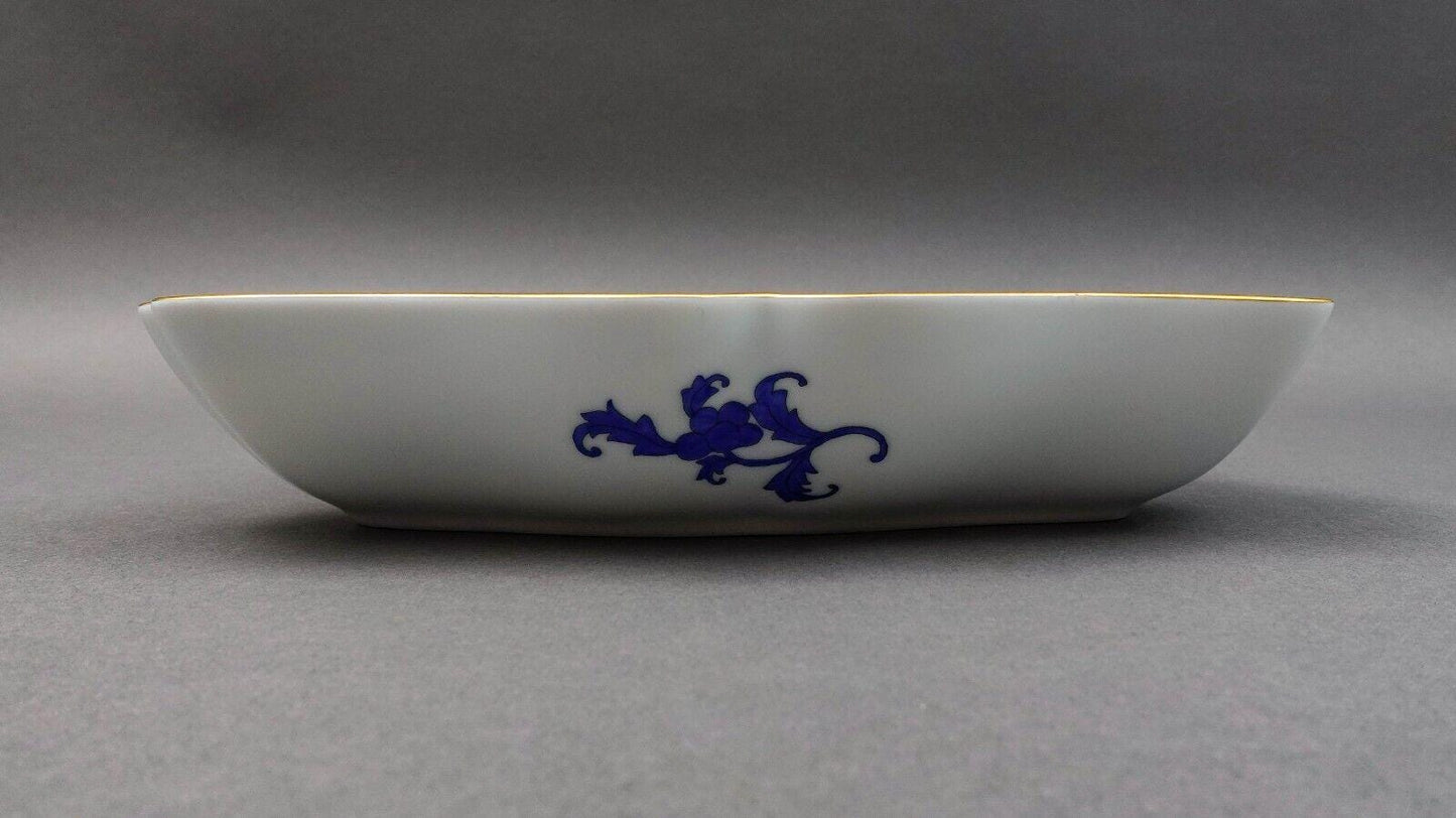 Herend Hungary 24K Gold Gilt Poisson Koi  Fish Porcelain Triangle Dish  2191/PO