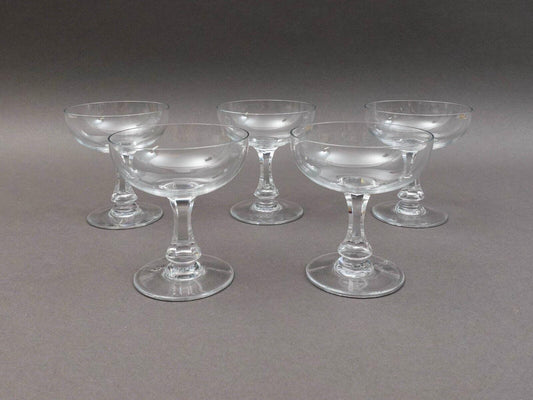 Baccarat Crystal France Signed Gascogne Champagne Sherbet Glasses Set Of 5