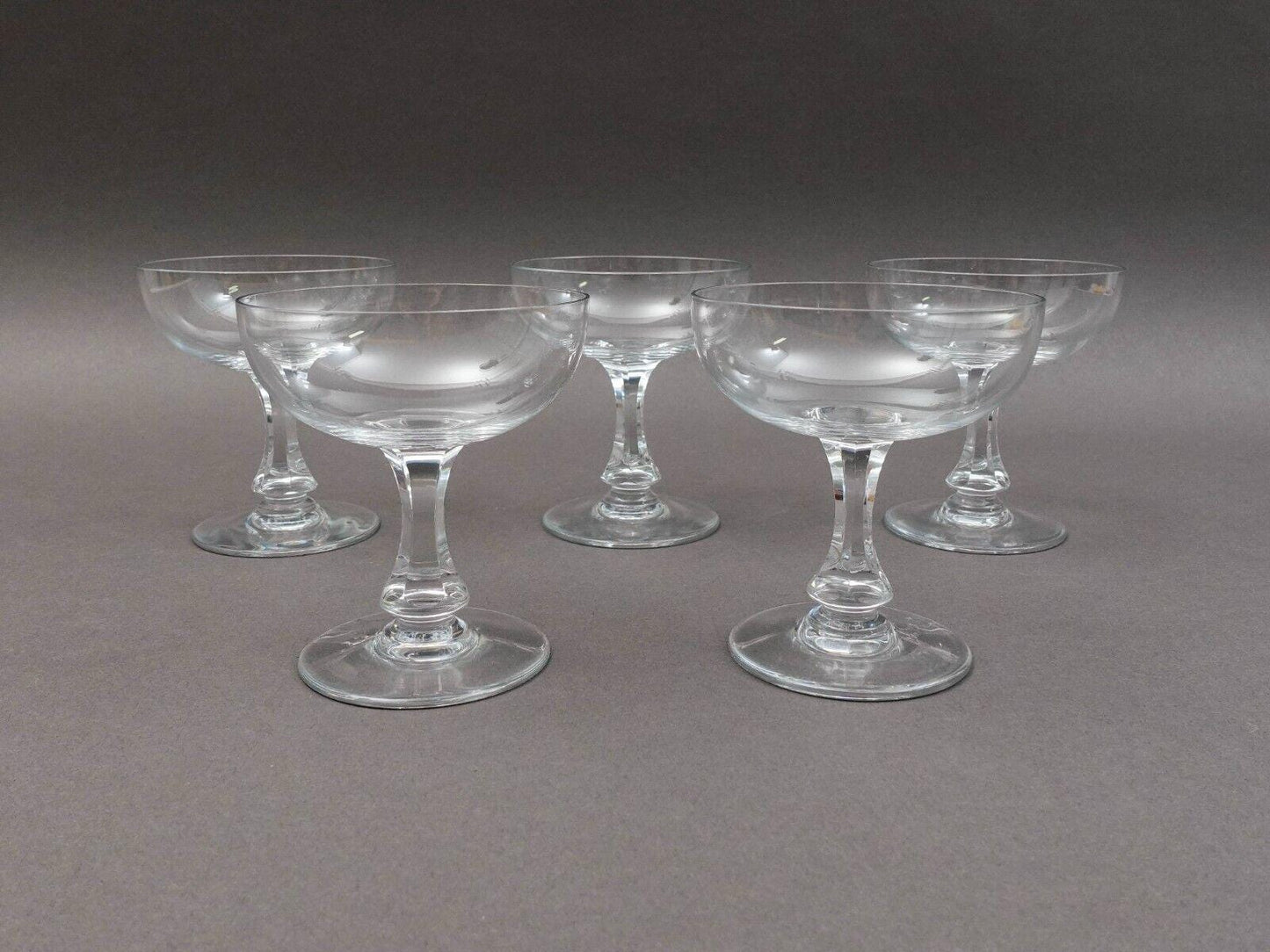 Baccarat Crystal France Signed Gascogne Champagne Sherbet Glasses Set Of 5