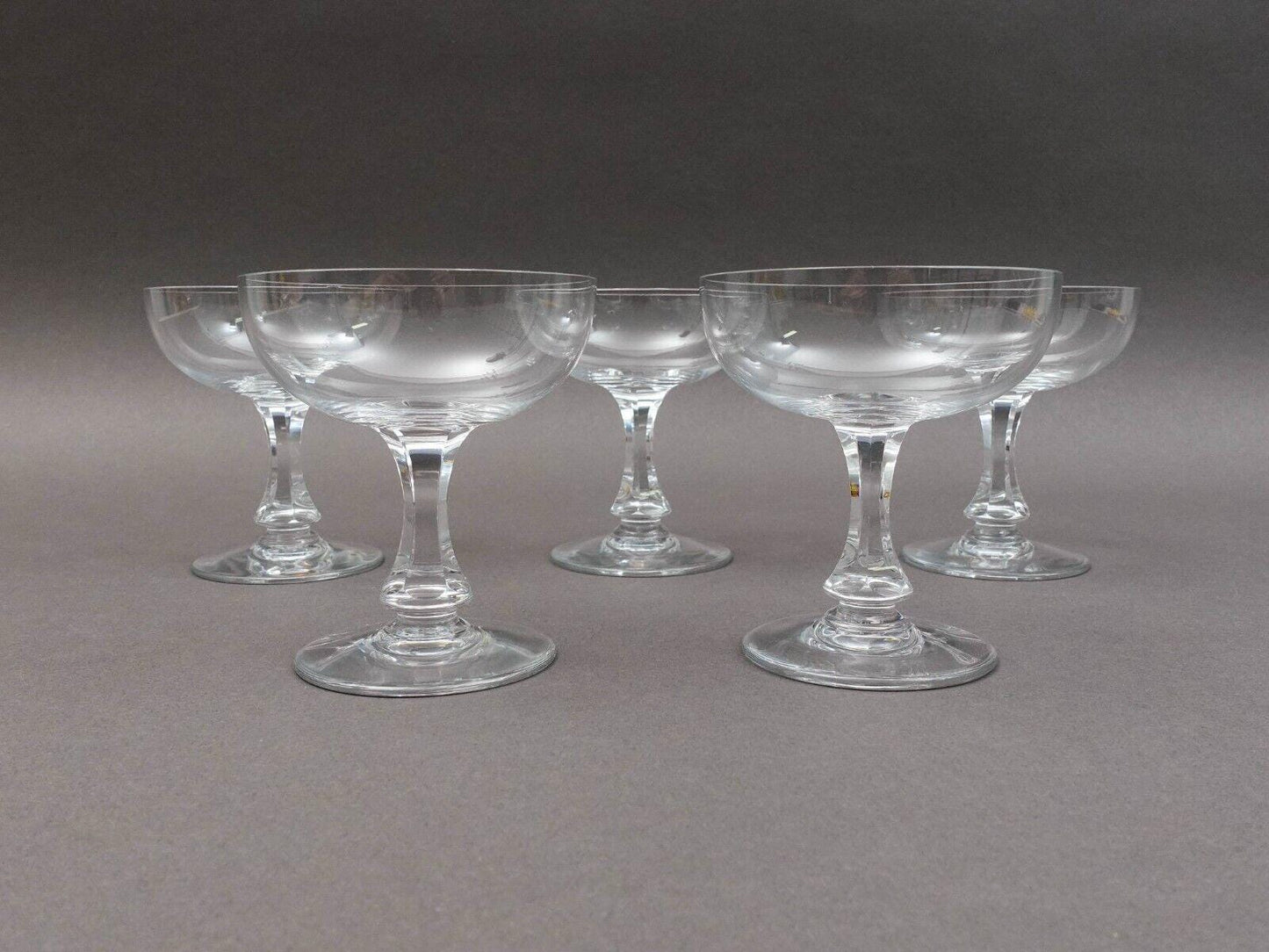 Baccarat Crystal France Signed Gascogne Champagne Sherbet Glasses Set Of 5