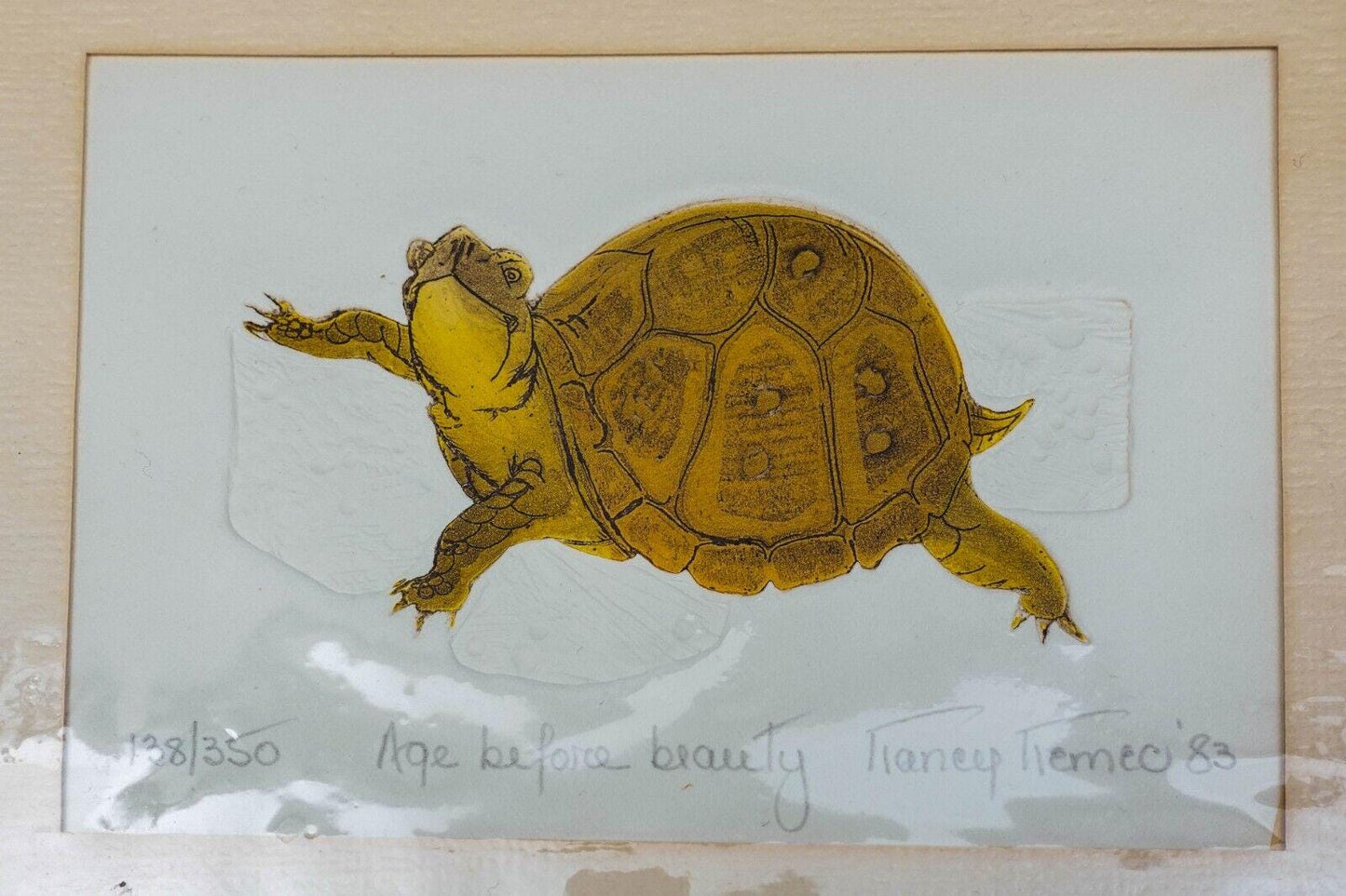 Nancy Themeo 1983 "Age Before Beauty" Intaglio & Relief Print Signed 138/350