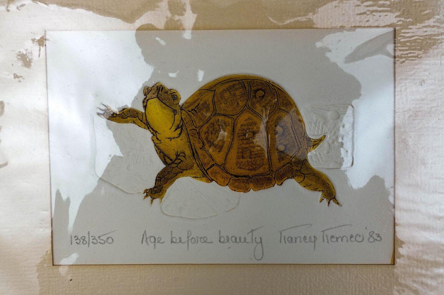 Nancy Themeo 1983 "Age Before Beauty" Intaglio & Relief Print Signed 138/350