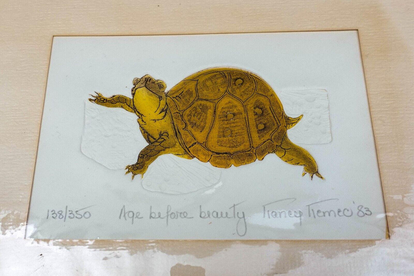 Nancy Themeo 1983 "Age Before Beauty" Intaglio & Relief Print Signed 138/350