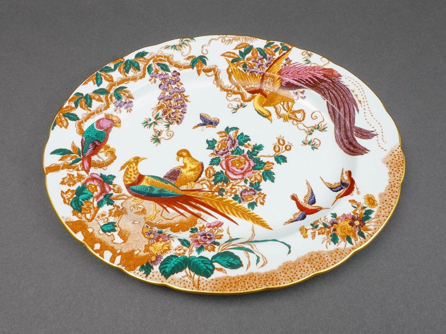 Royal Crown Derby Olde Avesbury Birds Bone China 13" Oval Serving Platter